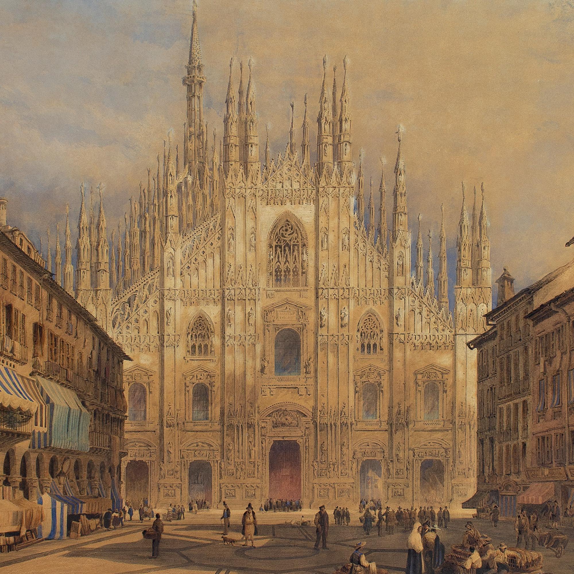 Joseph Josiah Dodd, Duomo Di Milano, Aquarell, Aquarell 4