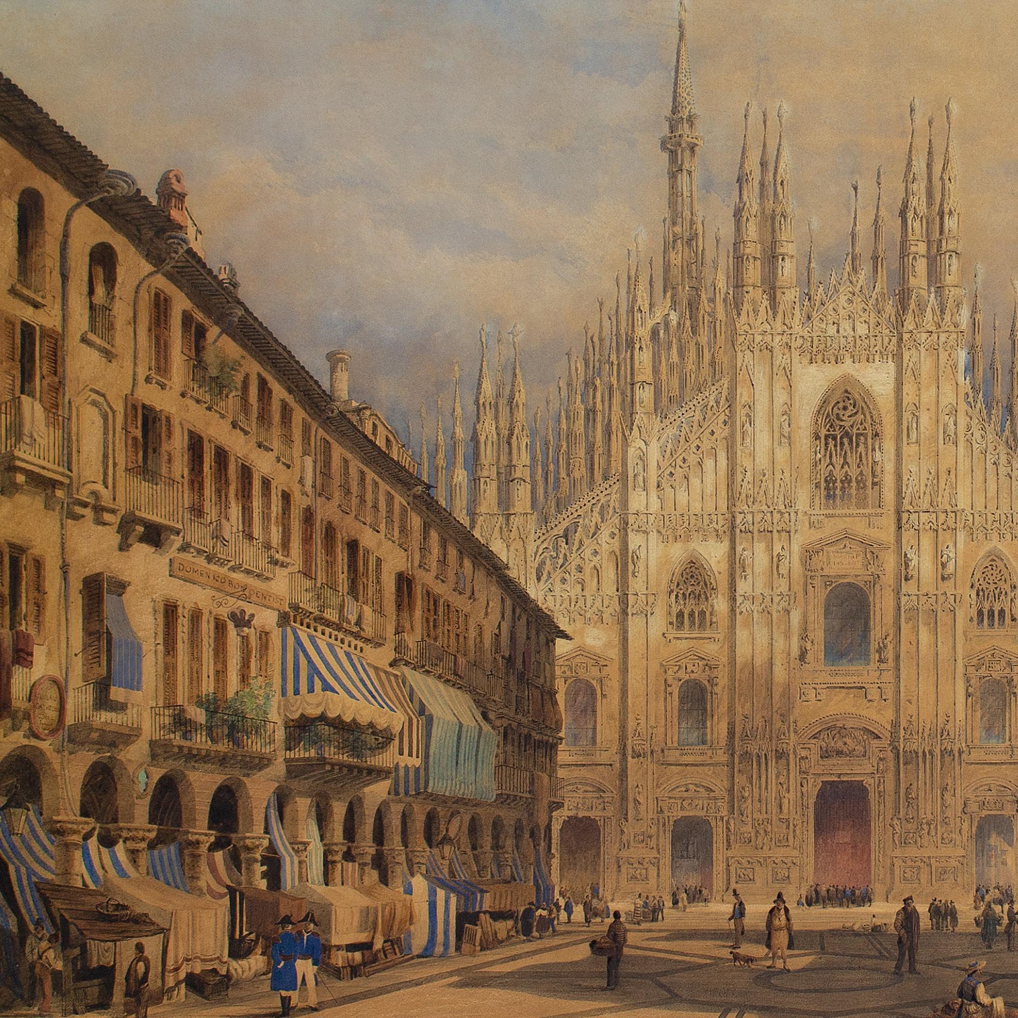 Joseph Josiah Dodd, Duomo Di Milano, Aquarell, Aquarell 5