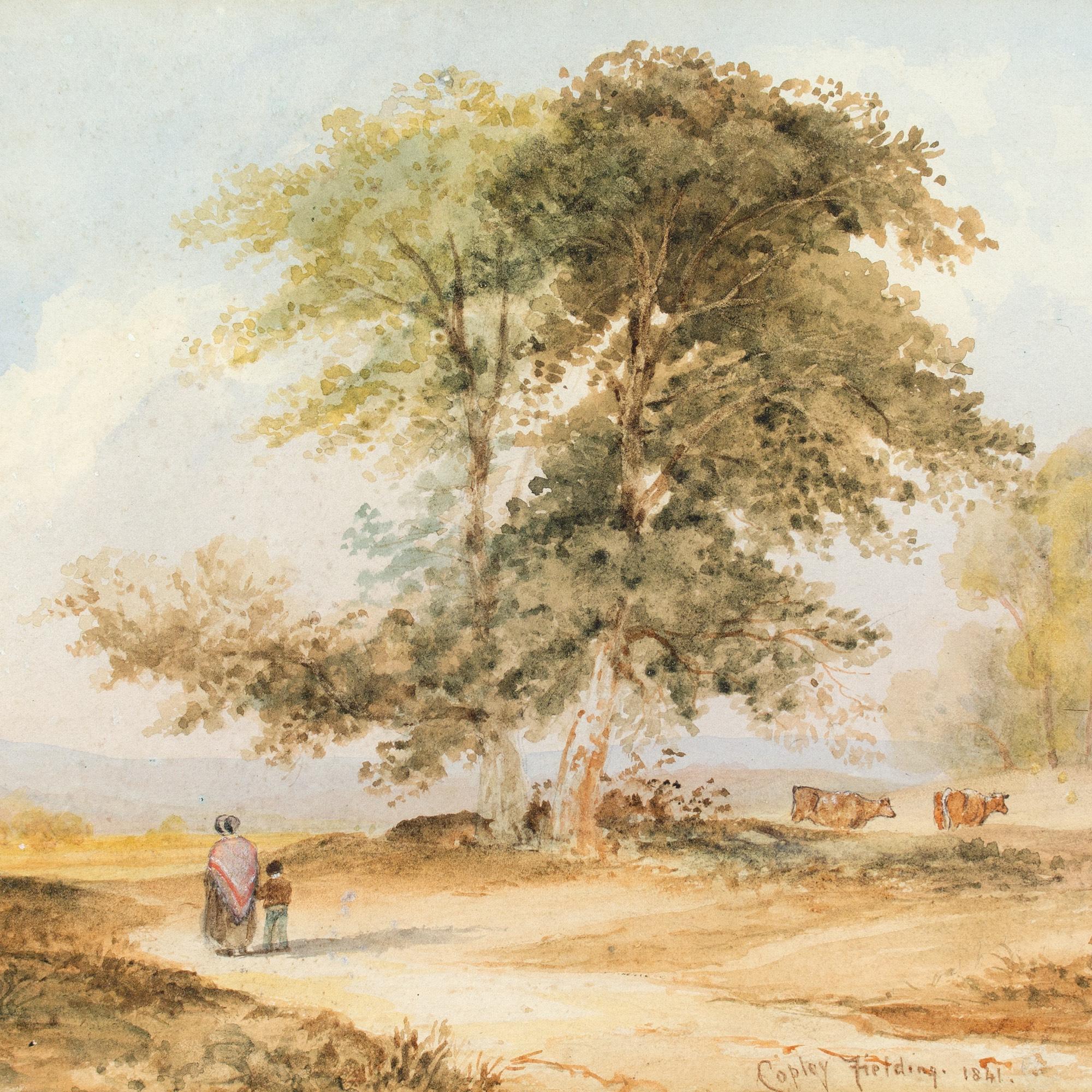 Anthony Vandyke Copley Fielding, Mutter und Kind in einer Landschaft mit Rindern 5