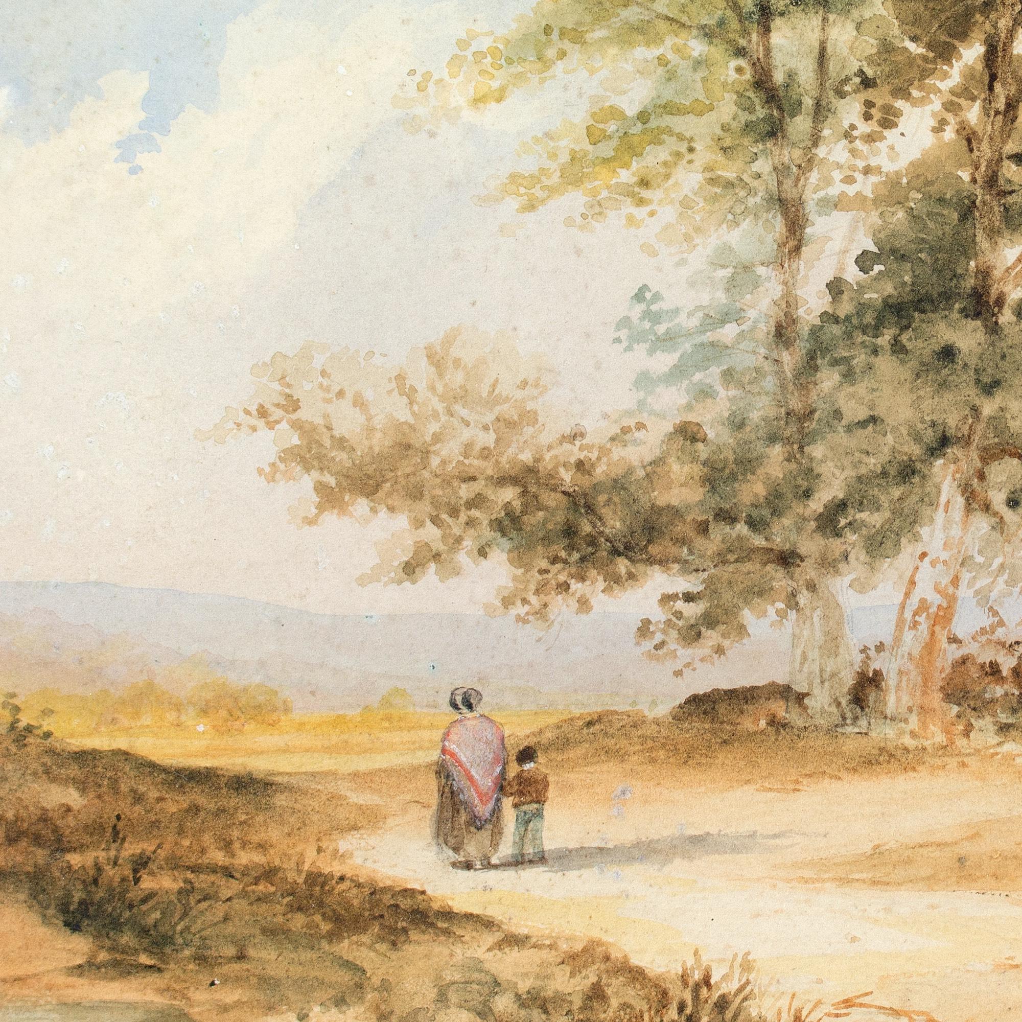 Anthony Vandyke Copley Fielding, Mutter und Kind in einer Landschaft mit Rindern 4