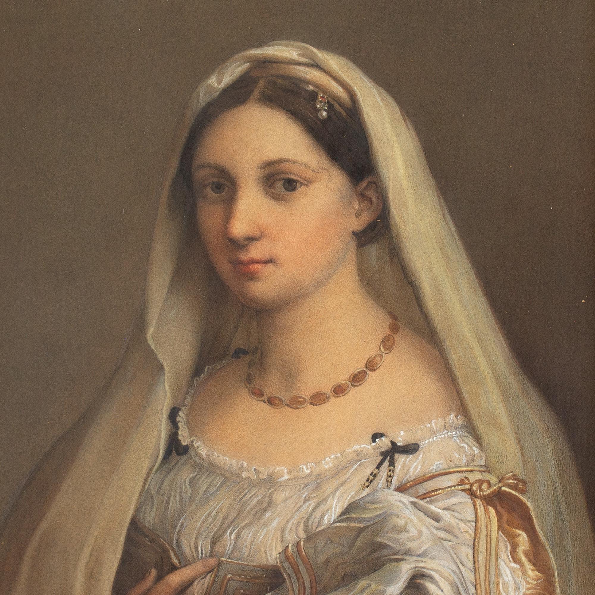Girolamo Tubino Después de Raffaello, Sanzio Da Urbino La Velata en venta 4