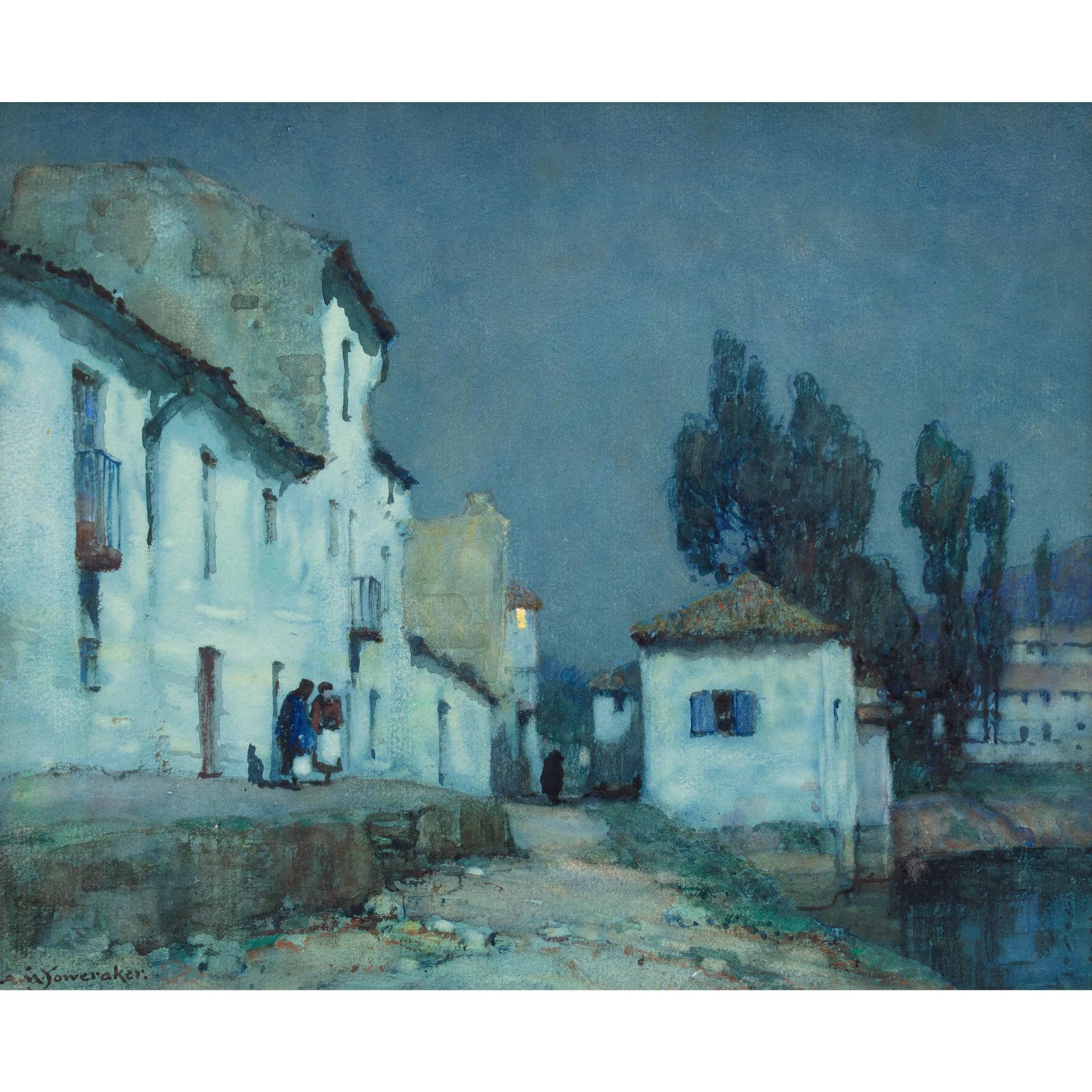 Albert Moulton Foweraker RBA, Moonlight, Algeciras - Art by ALBERT MOULTON FOWERAKER