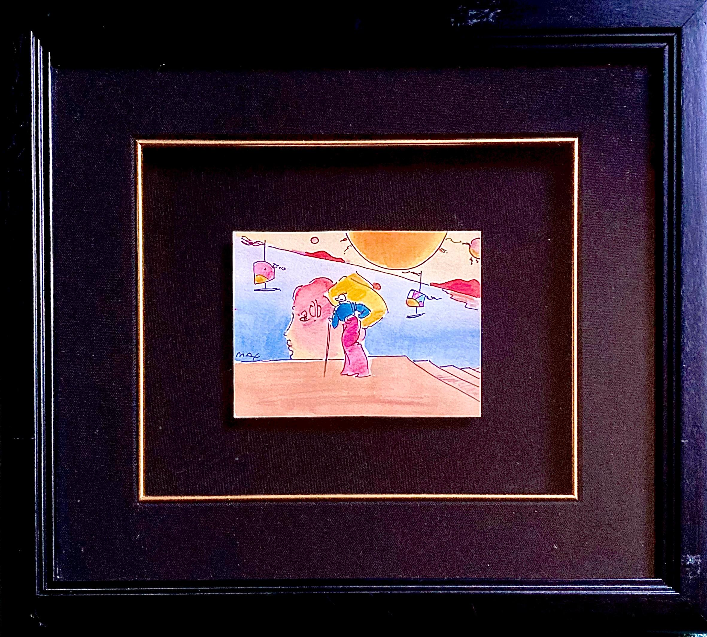"Cosmic Runner w/unique Drawing" - Art by Peter Max