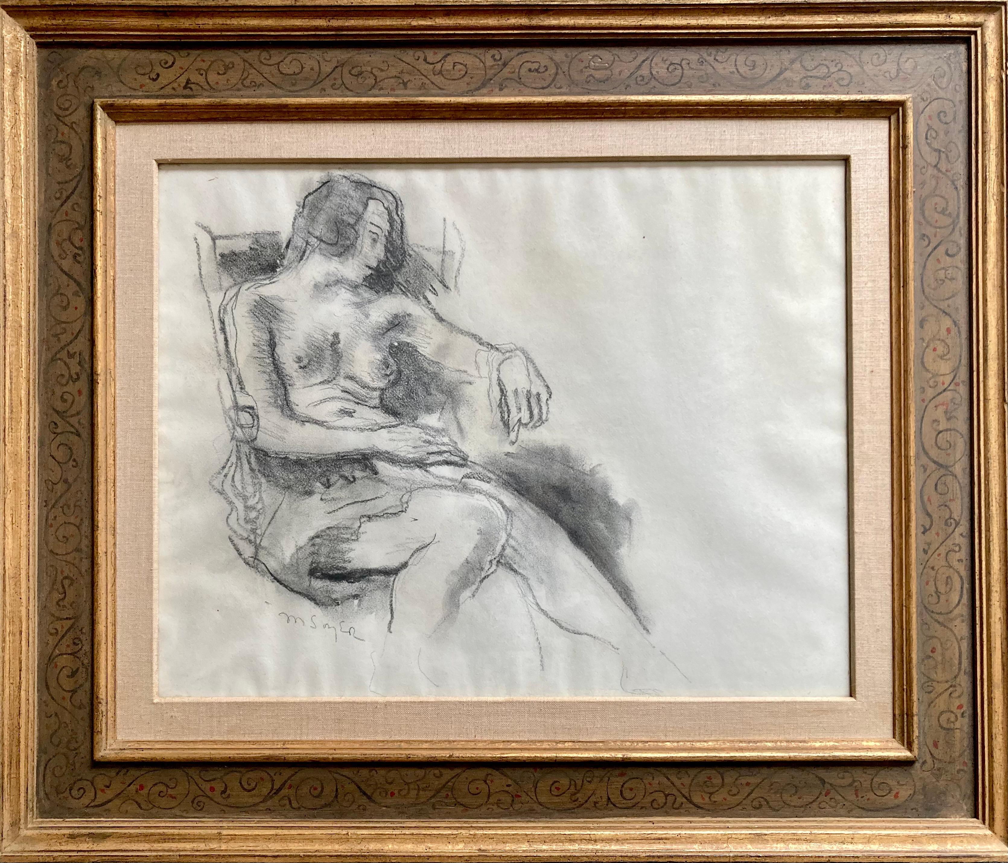 "nude woman" - Art by Moses Soyer