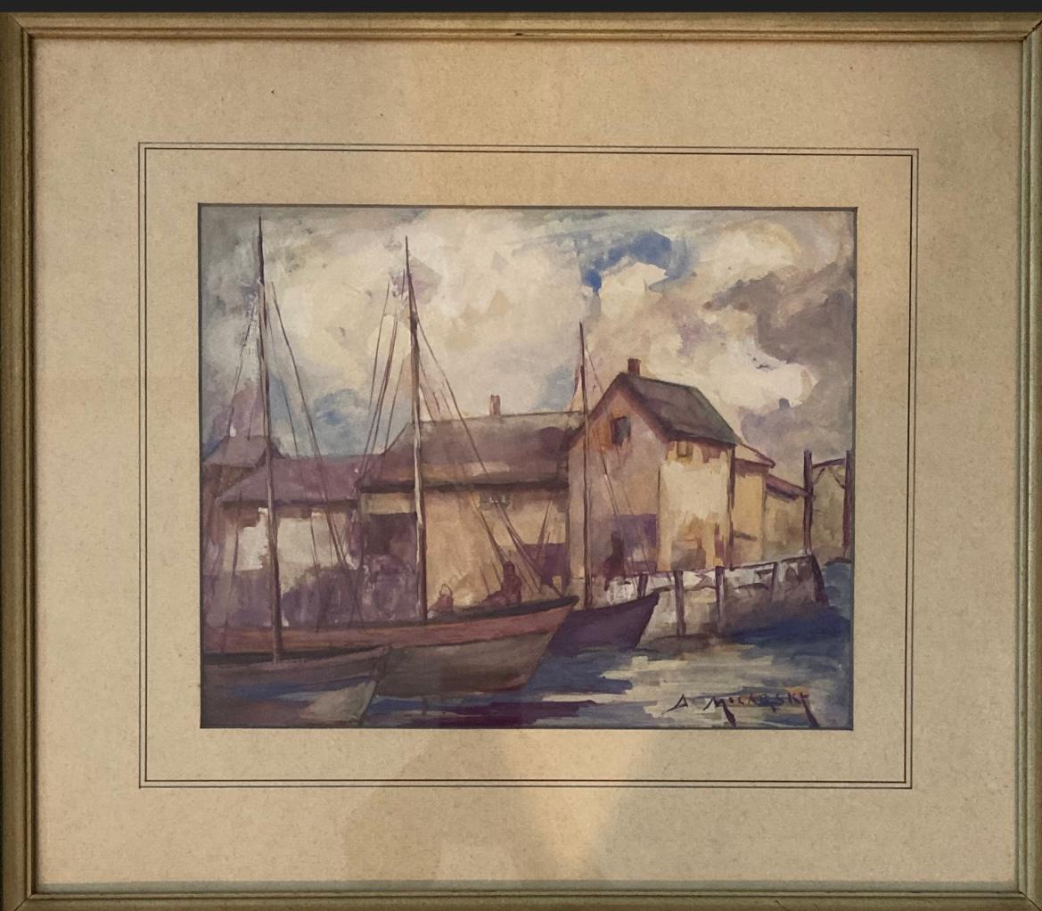 “Harbor Scene” - Art by Abram Molarsky