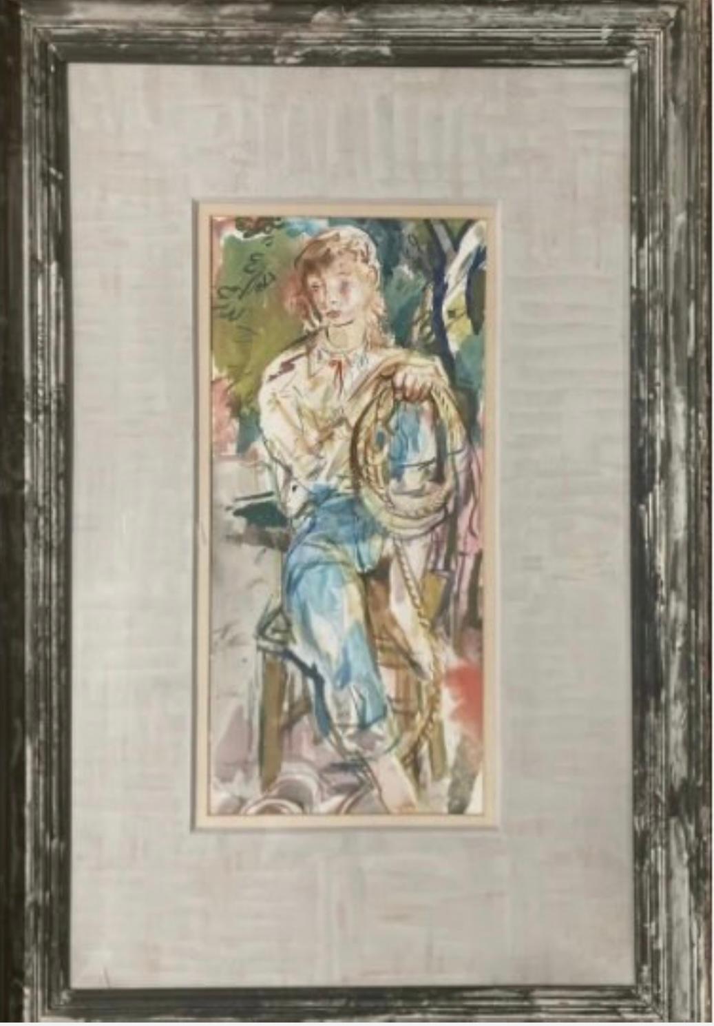 “Seated Girl” - Art by Francis Chapin