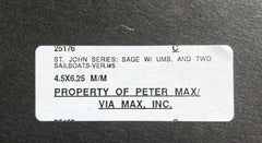 "Umbrella Man with 2 Sailboats"