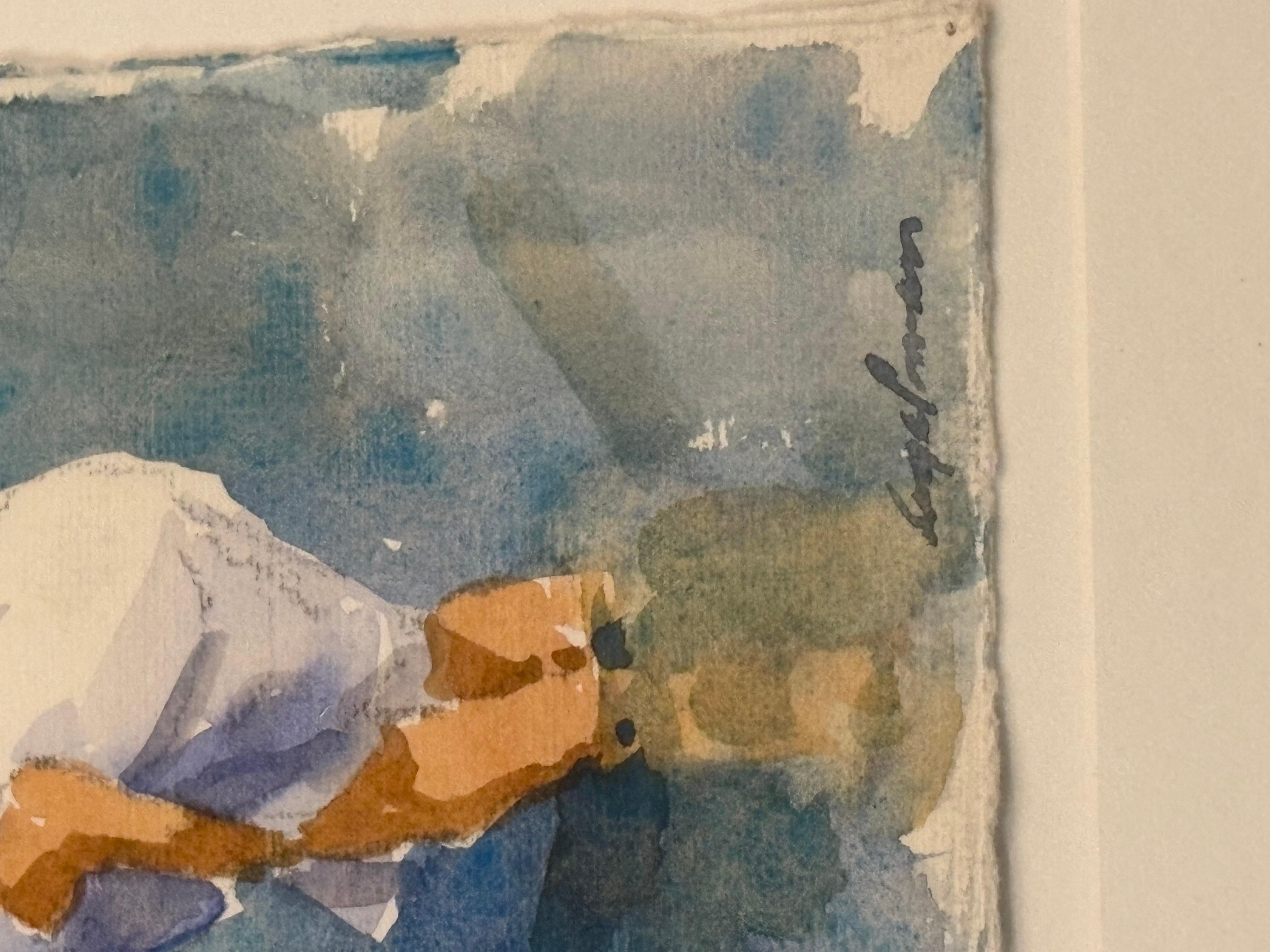 Richard Segalman original Aquarell 