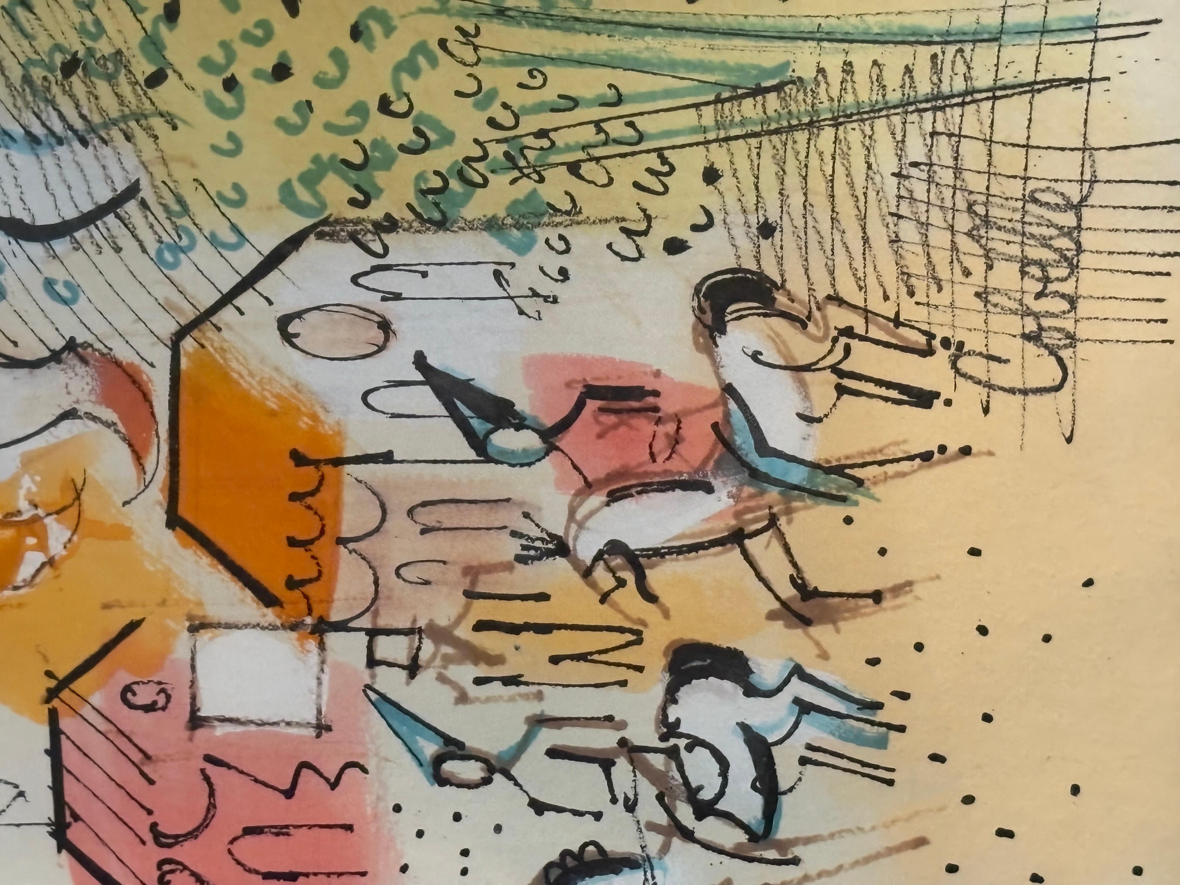 1960s HAND SIGNED Aquarell von Charles Cobelle (1902-1992) 