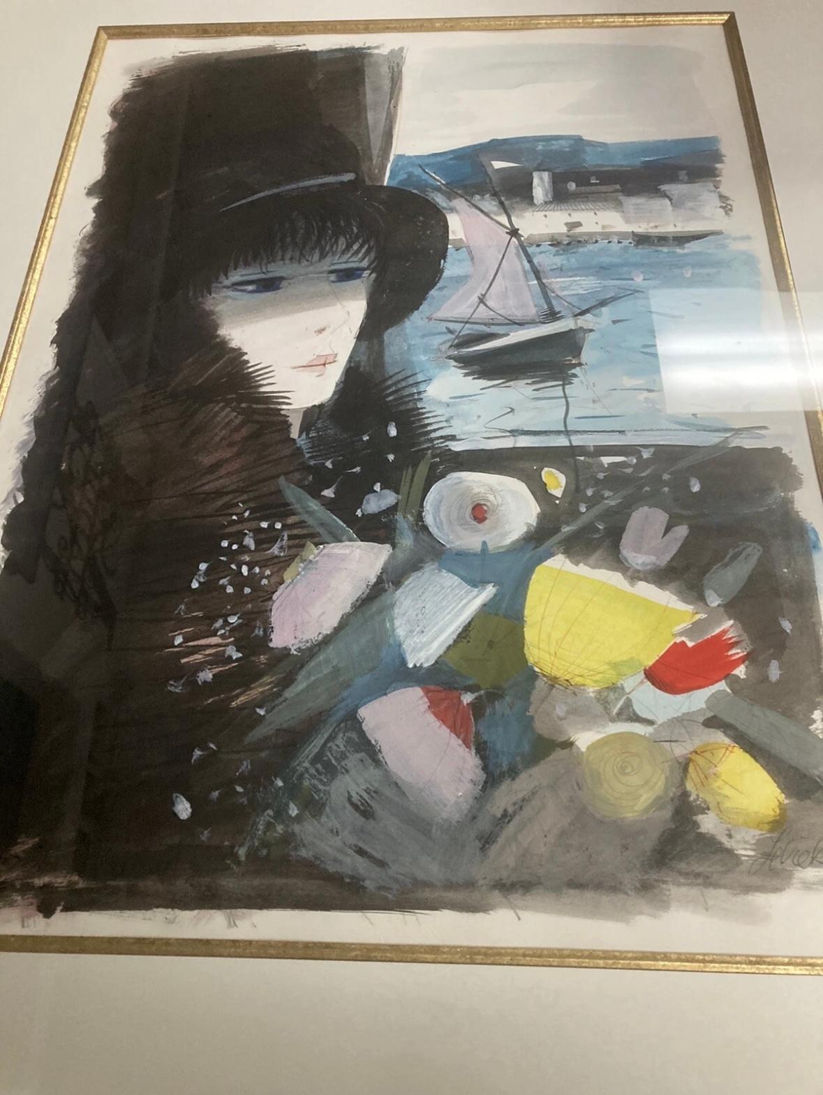 Charles Levier (français, 1920 - 2003) Grande aquarelle. En bon état mesure 35x29