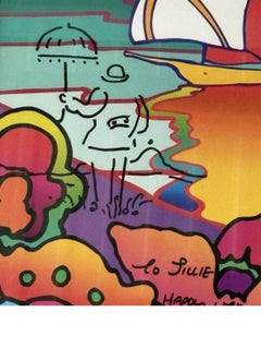 "Sailing" Hand Signed Poster with Drawing