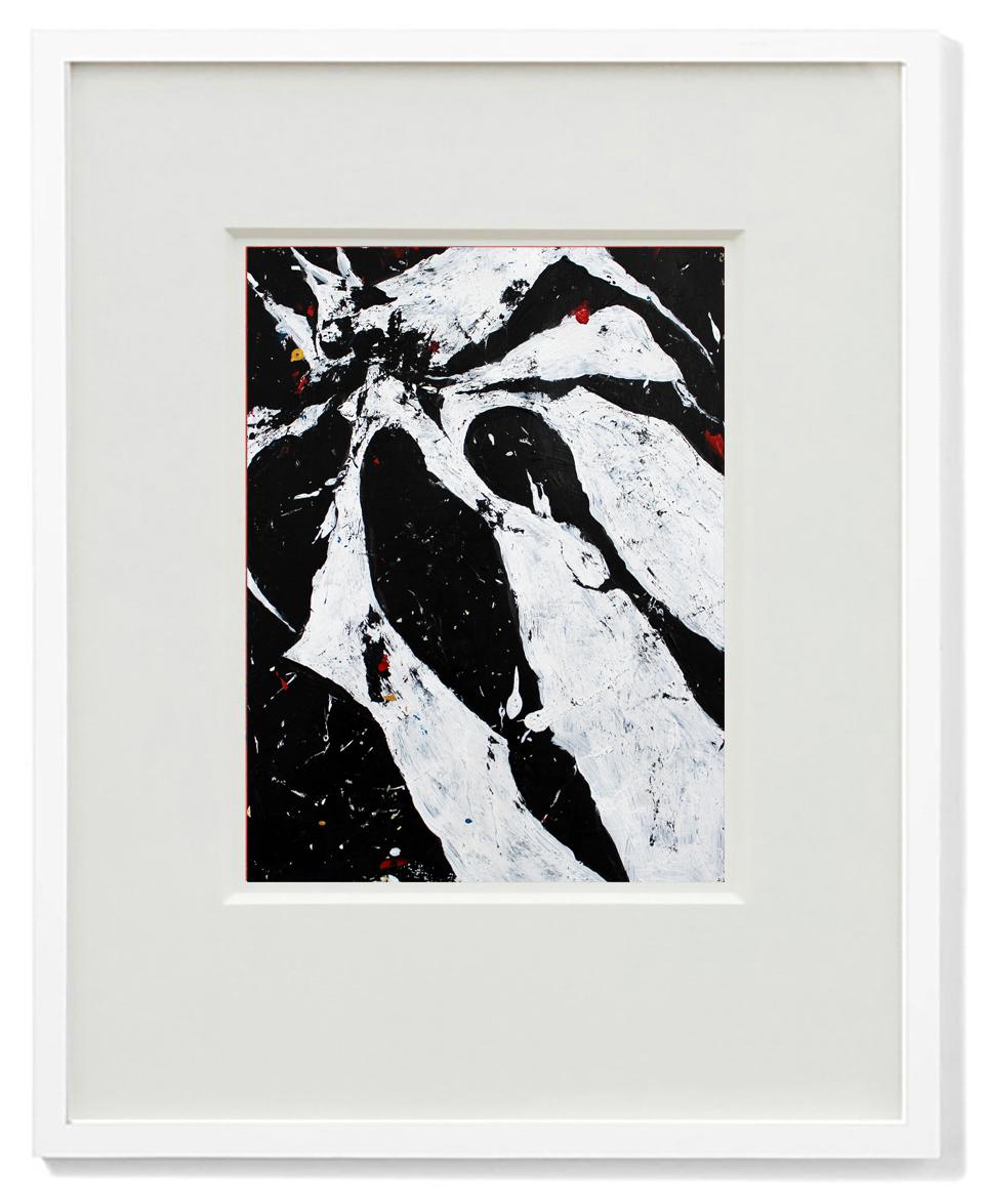 Monstera 5 - Black and White Abstract Painting by Eva Sozap For Sale 2