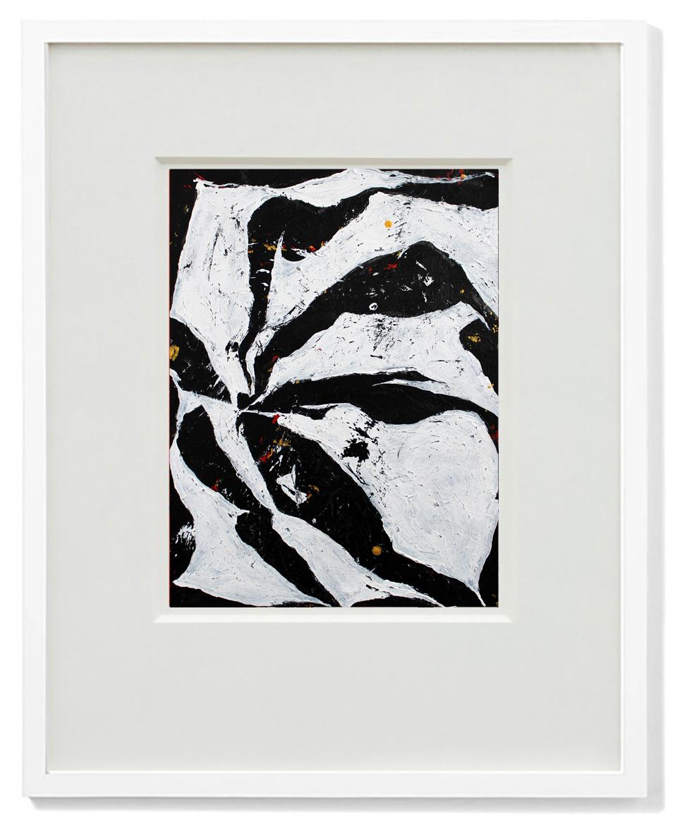 Monstera 6 - Black and White Abstract Painting by Eva Sozap For Sale 2
