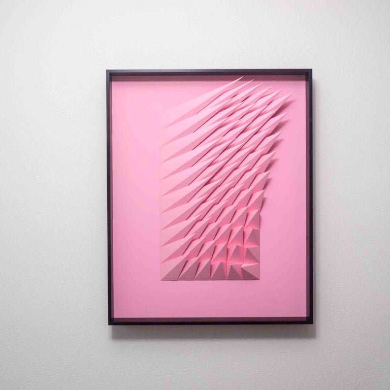 Yossi Ben Abu Abstract Painting - Pink Swirl