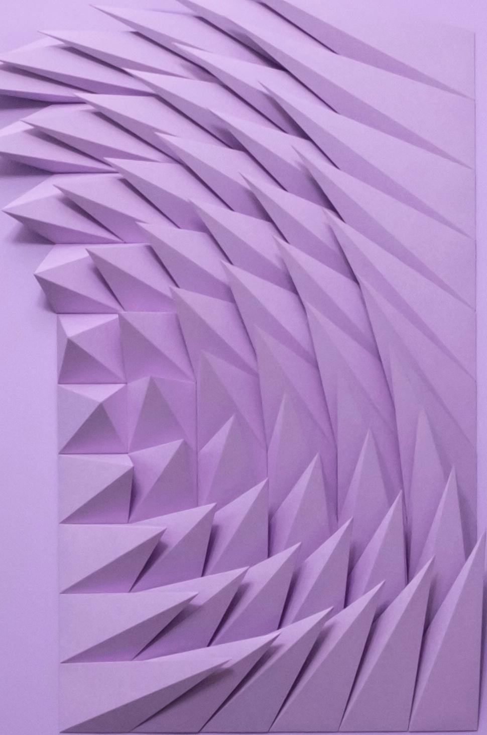 Plum swirl - Purple Abstract Sculpture by Yossi Ben Abu