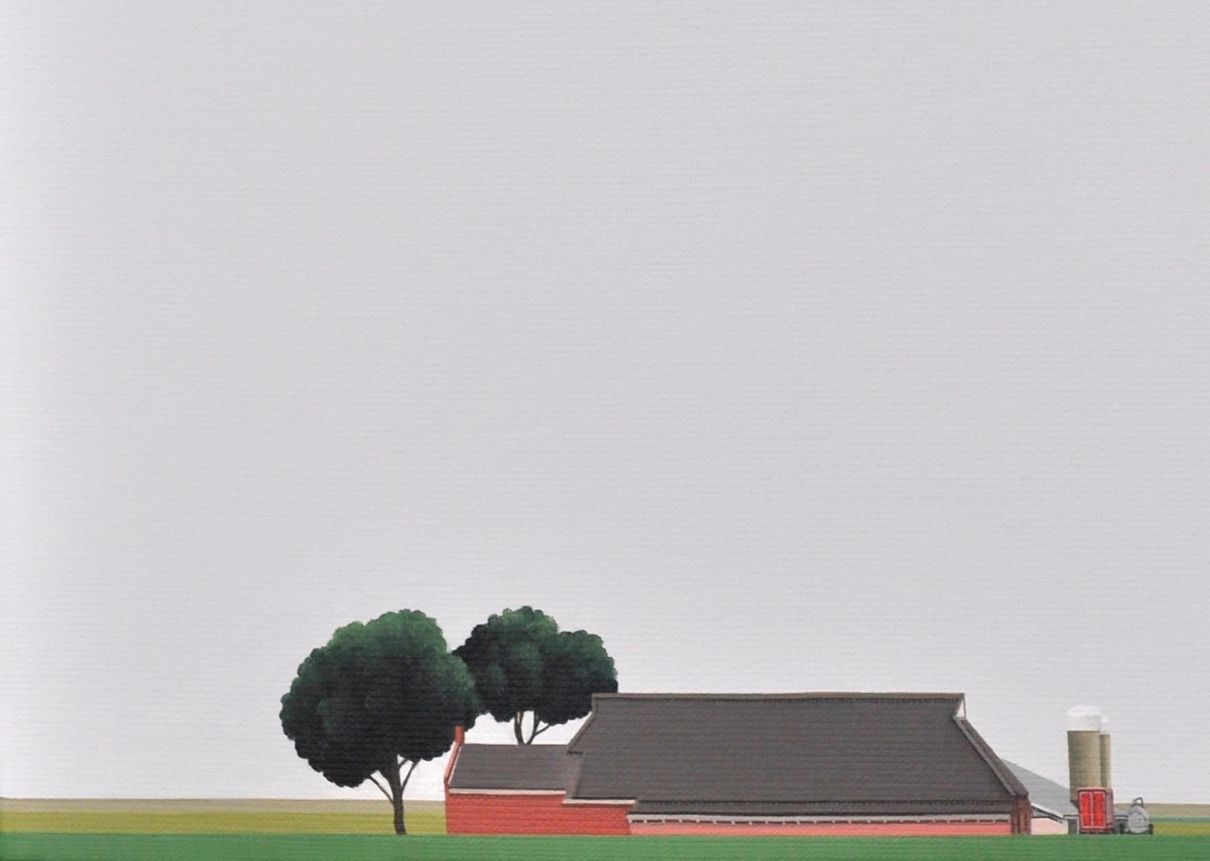 Groningen 1 - landscape painting - Painting by Jeroen Allart