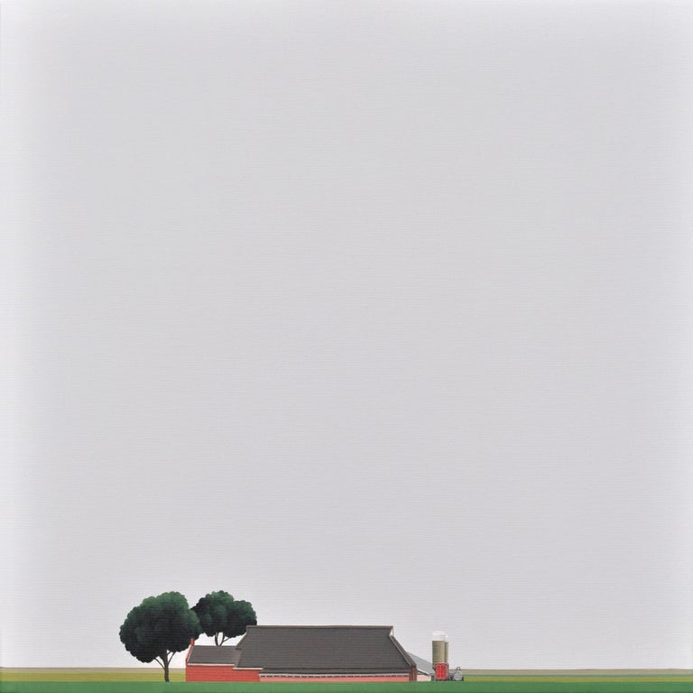 This beautiful landscape painting by Jeroen Allart is part of his minimalist landscape painting he did in his home country the Netherlands.
In all of his landscape pieces, Jeroen is giving special attention to the details in the bottom part of the