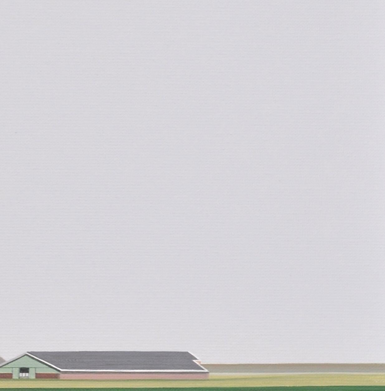 Groningen 2 - Landscape painting - Gray Landscape Painting by Jeroen Allart