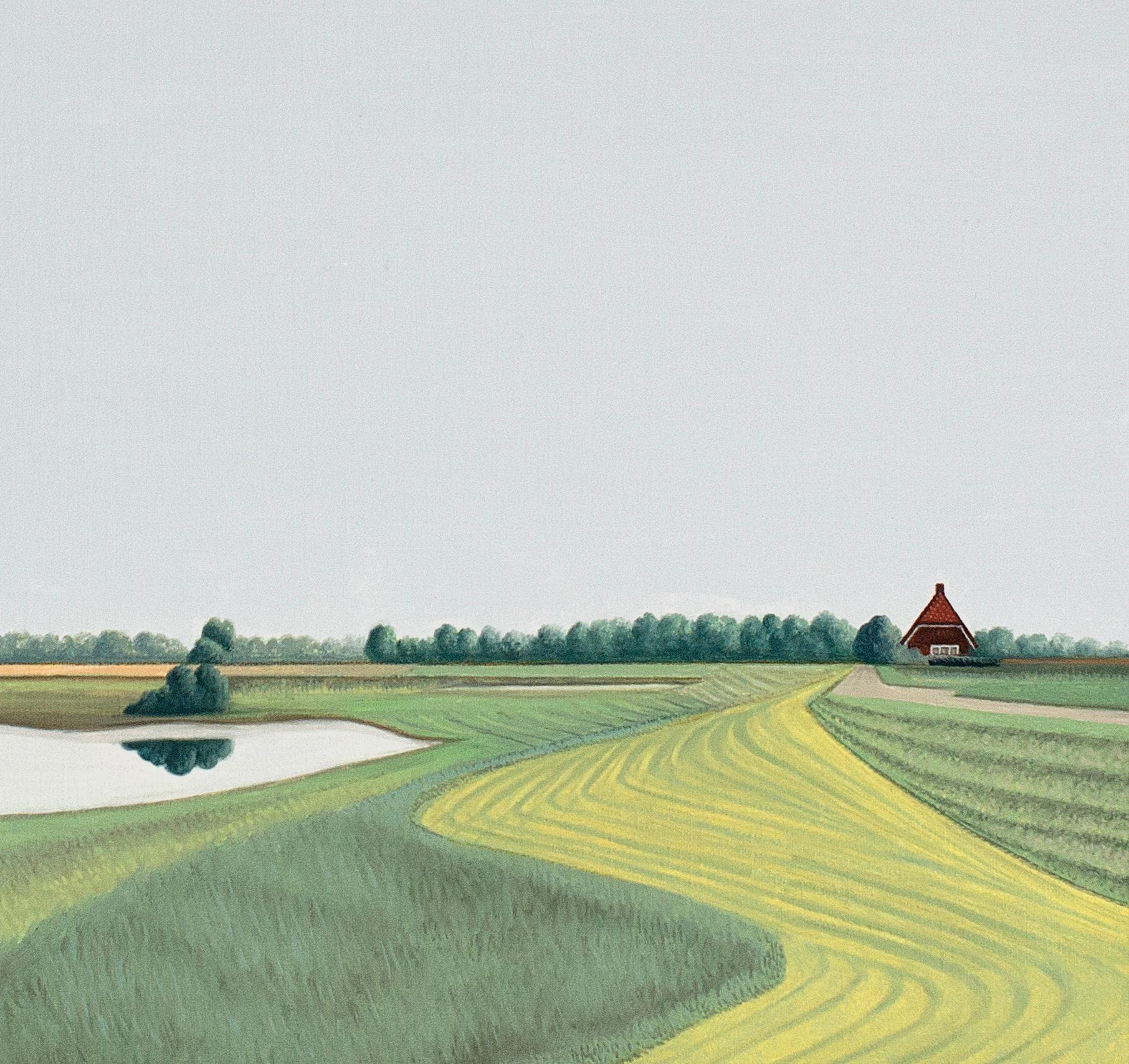 Ooijpolder - Landscape painting - Contemporary Painting by Jeroen Allart
