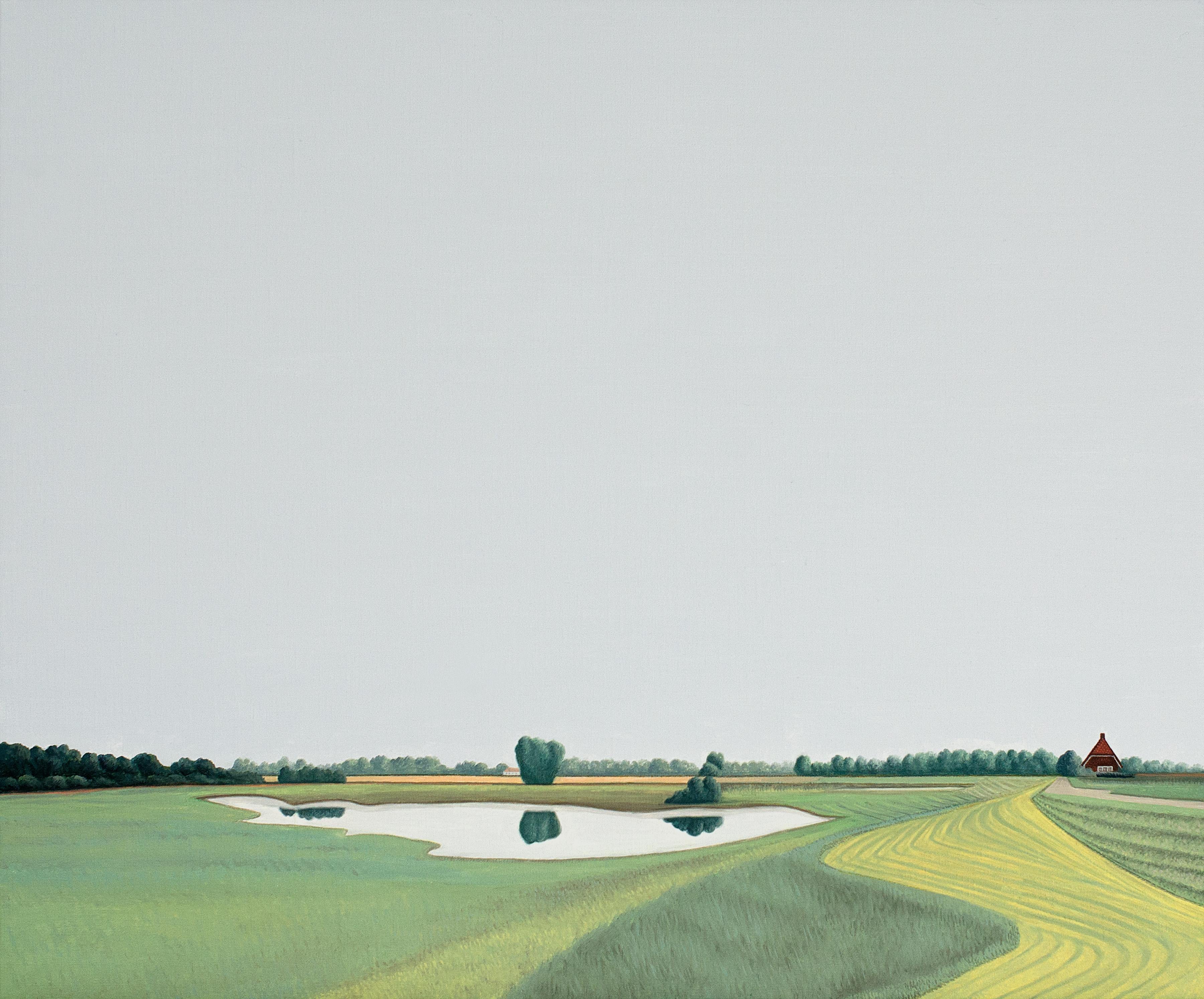 Jeroen Allart Landscape Painting - Ooijpolder - Landscape painting