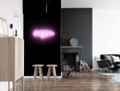 Contemporary Hand Blown Glass Neon Light Art on Plexiglass, 2010+