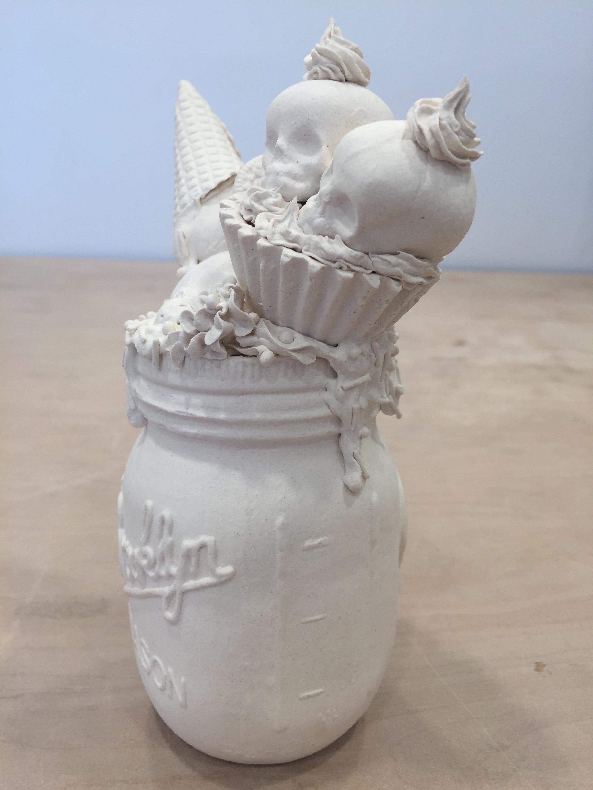 Ice cream float 1 - Gray Figurative Sculpture by Jacqueline Tse