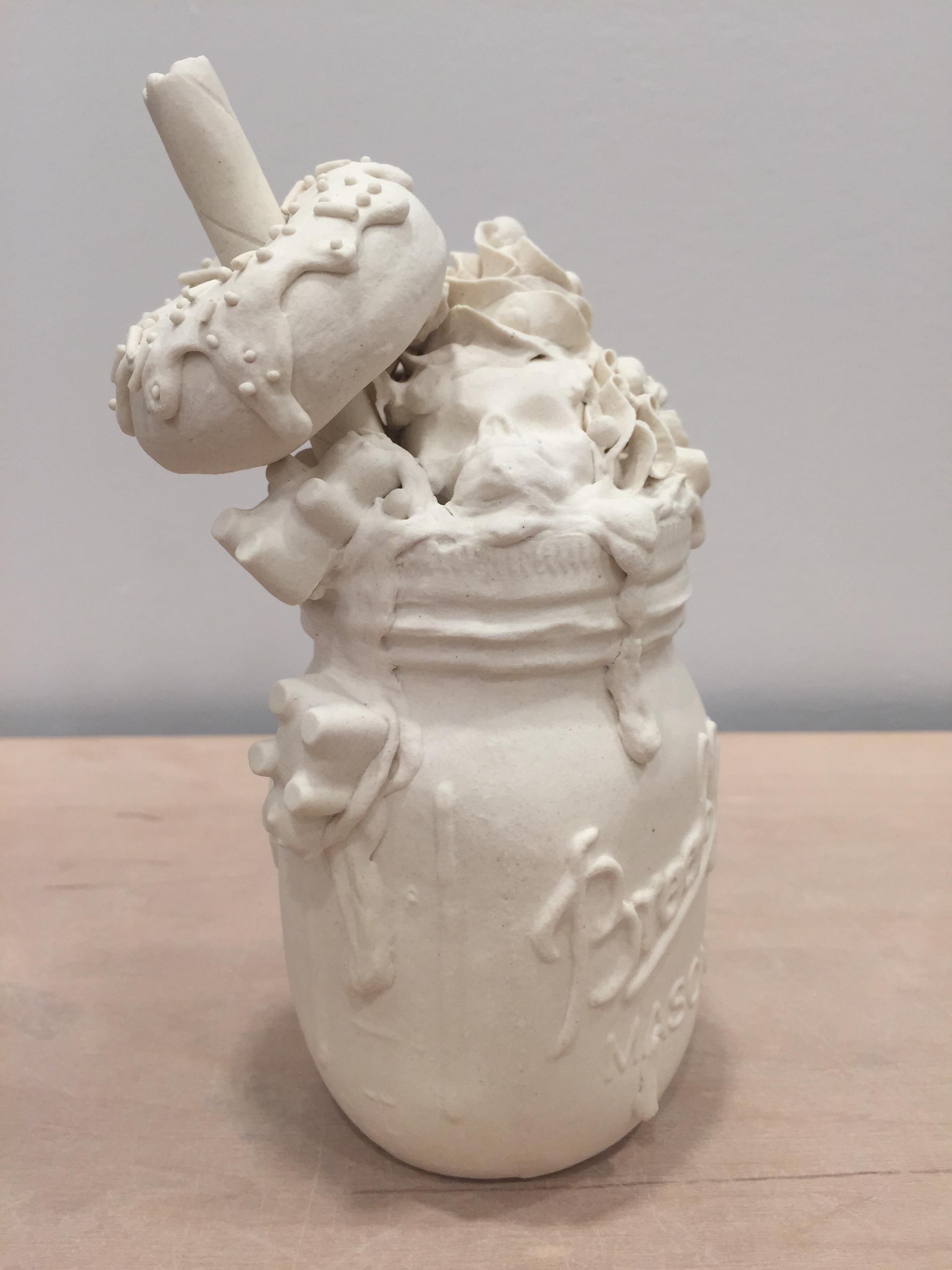 Jacqueline Tse Figurative Sculpture - Ice cream float jar III