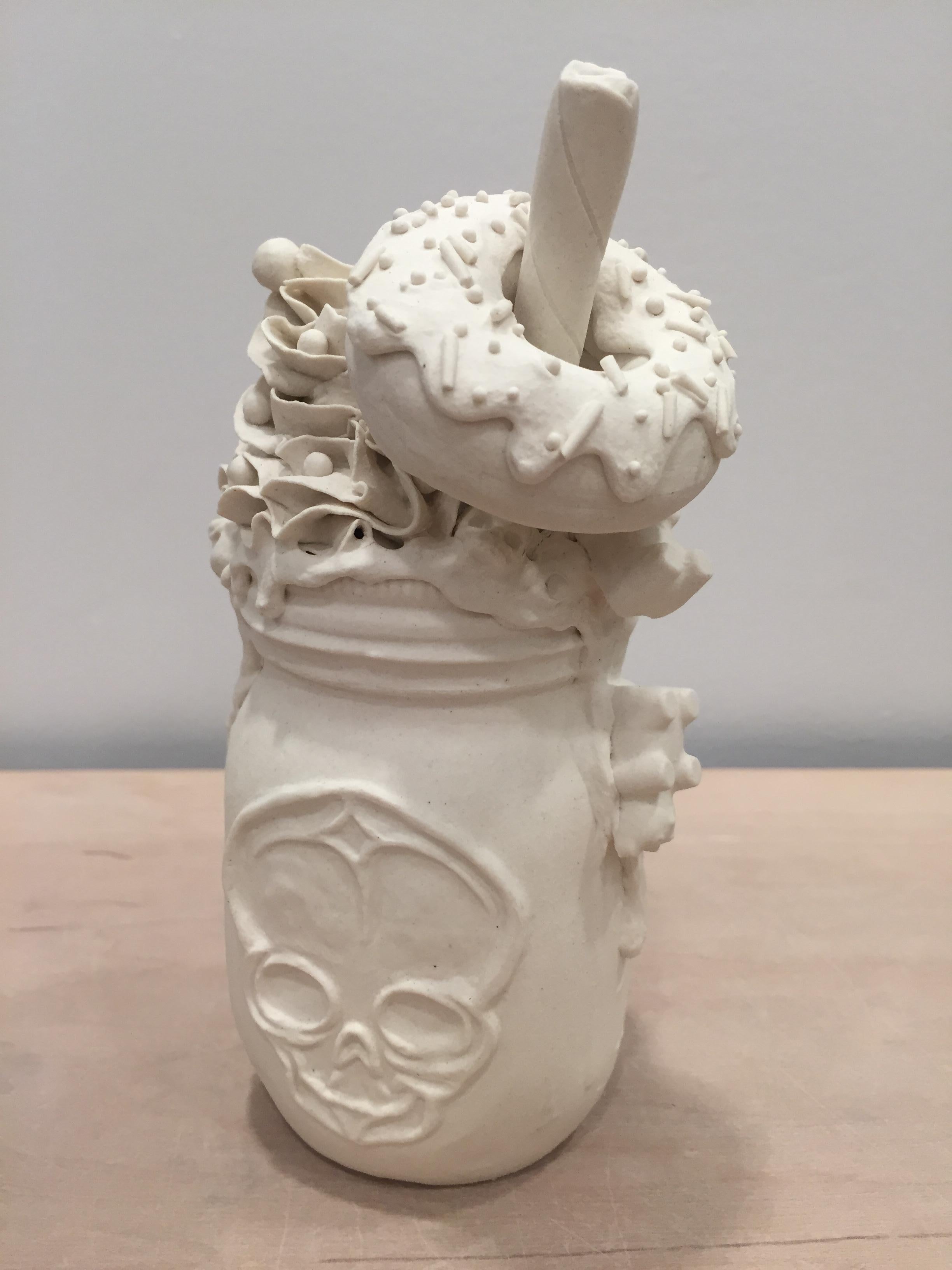 Ice cream float jar III - Brown Figurative Sculpture by Jacqueline Tse