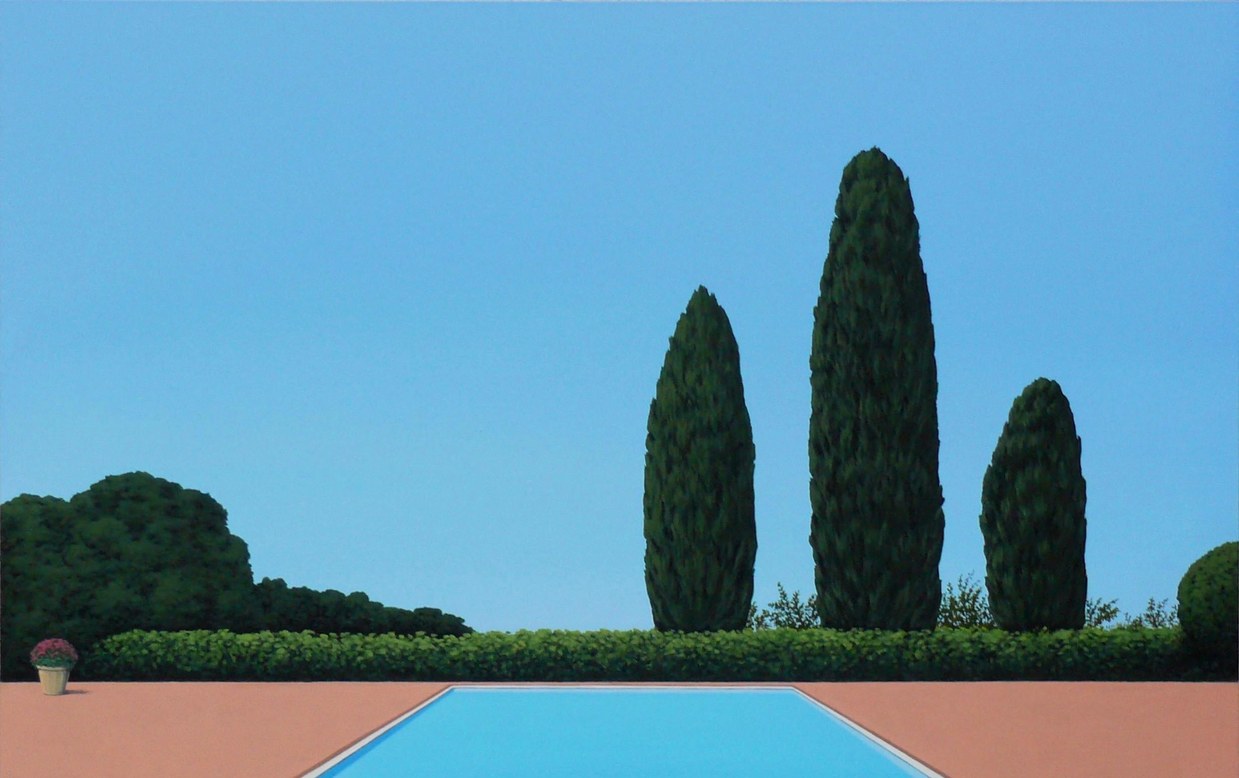 Pool no. 3 - Contemporary Painting by Magdalena Laskowska