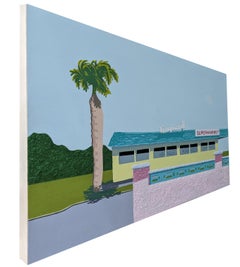 Supermercado Tropical - pintura de paisaje