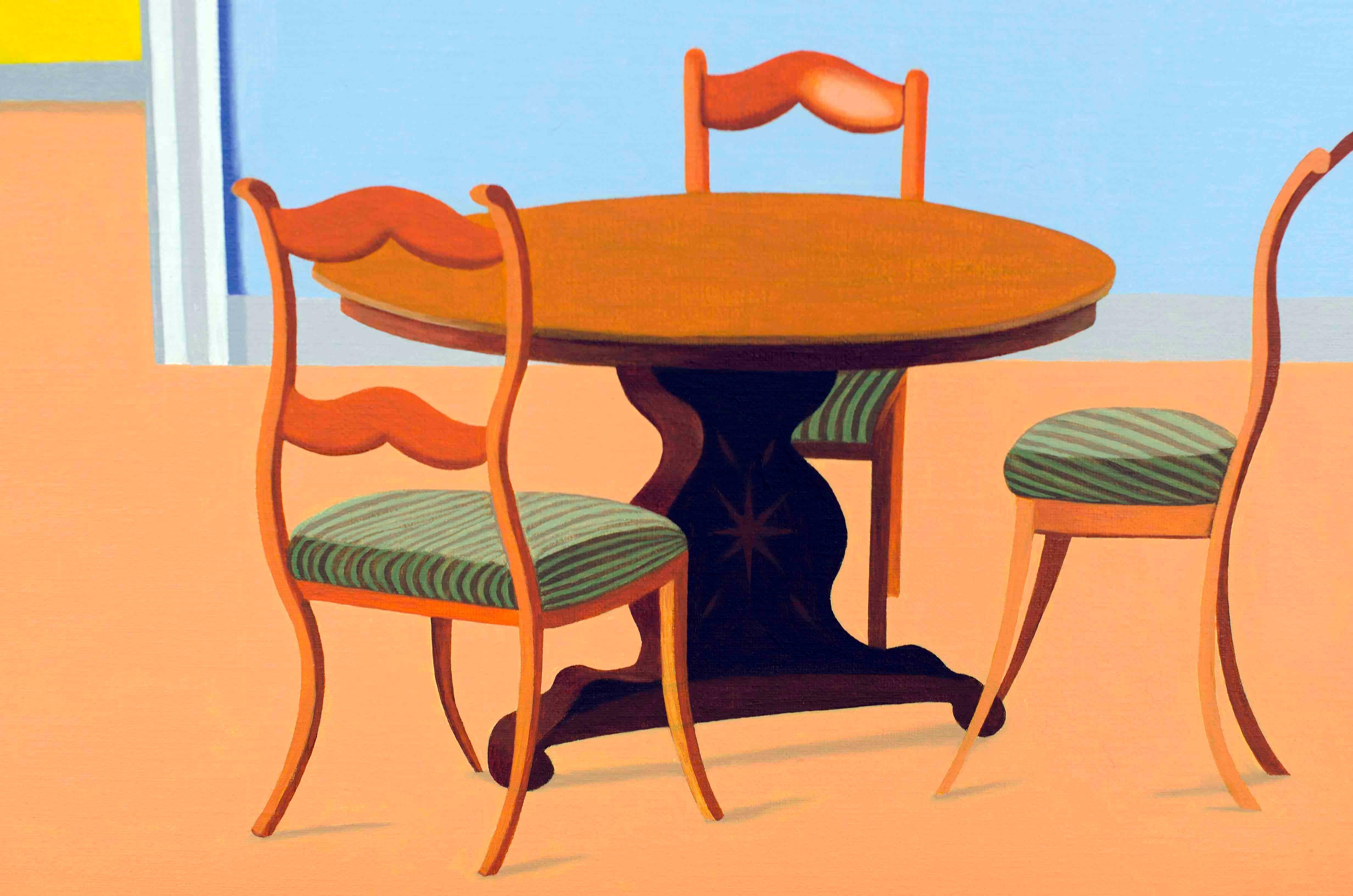 Interior - pintura figurativa - Figurative Painting Azul de Jeroen Allart