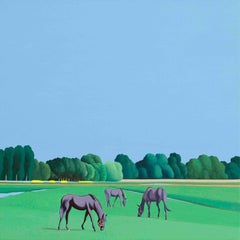 Horses - figurative landscape painting