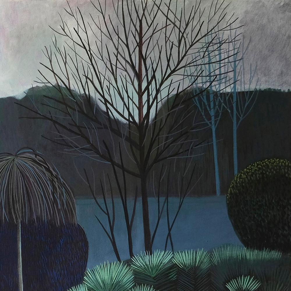 Pandemic 12 - landscape painting, minimalist painting - Minimalist Painting by Olga Szczechowska
