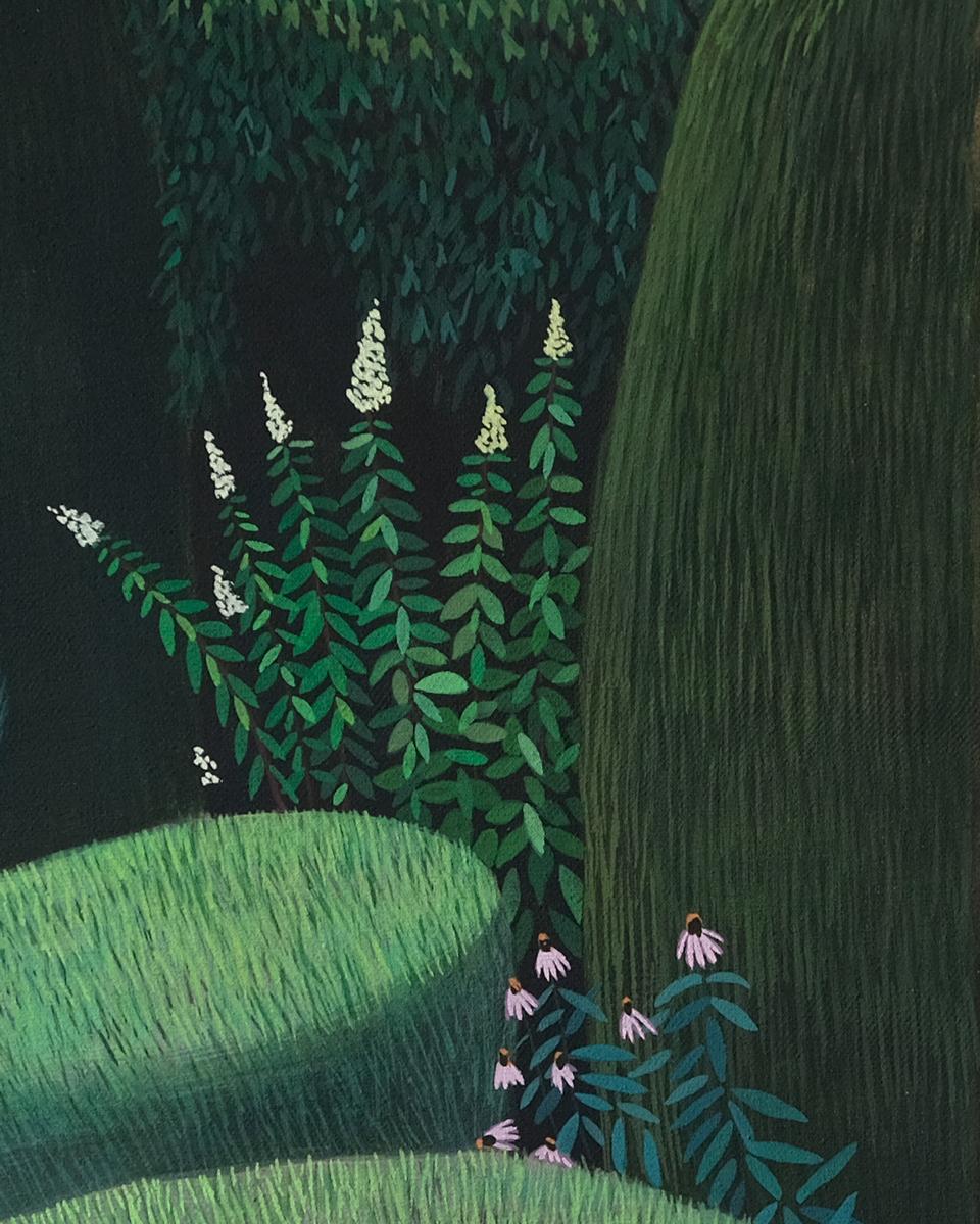 Pandemic 30 - Landschaftsgemälde, minimalistisches Gemälde (Minimalistisch), Painting, von Olga Szczechowska