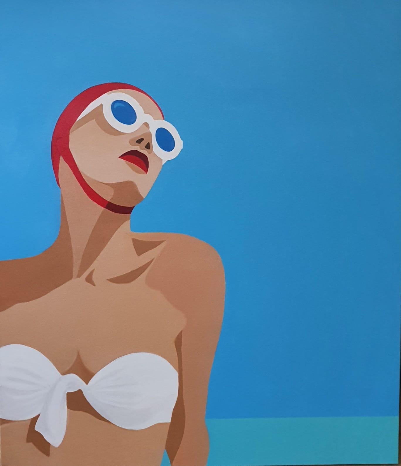 Noa Havatzelet Figurative Painting - Sunny days - contemporary minimalist painting
