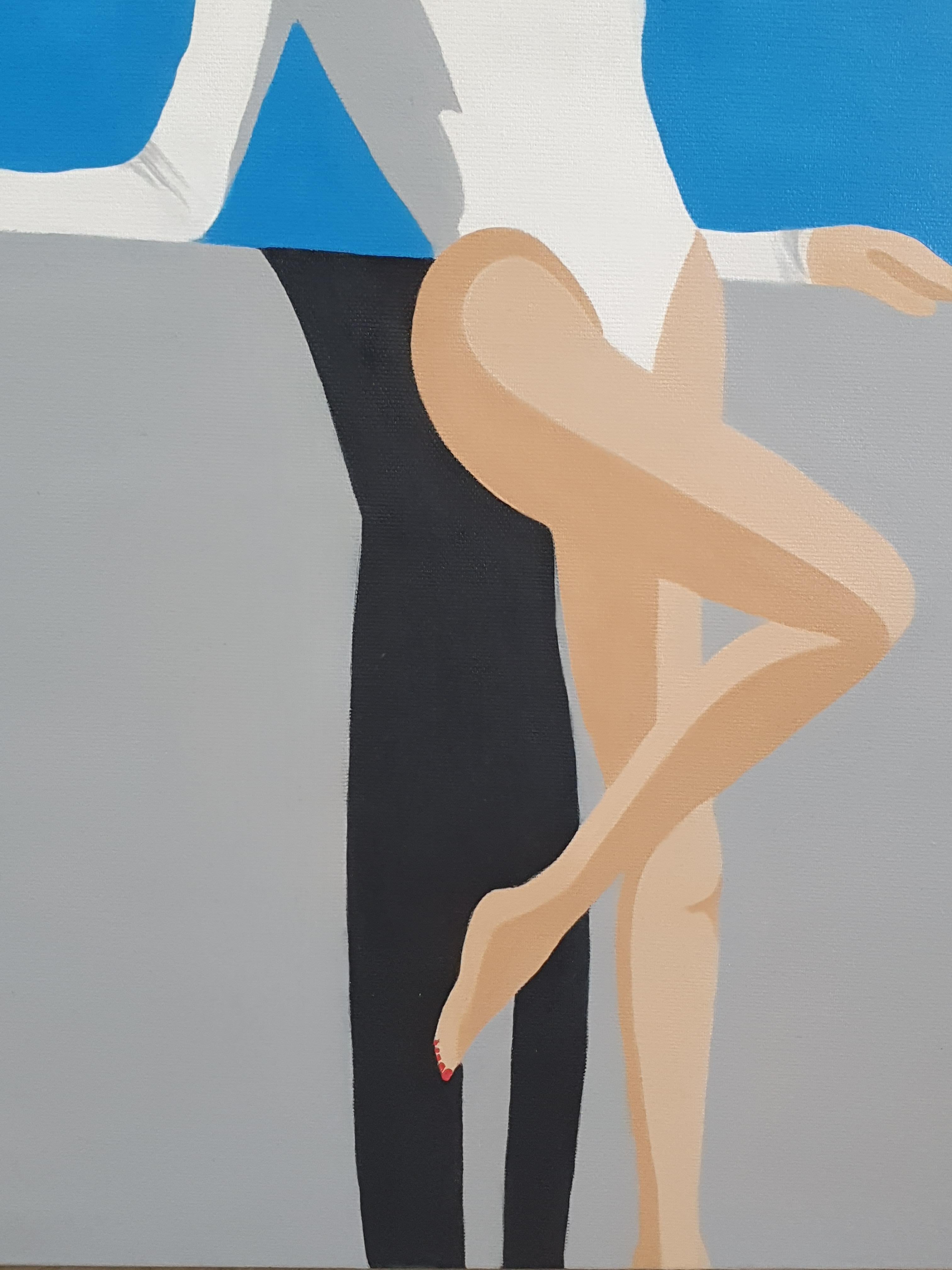 Blue sky - contemporary minimalist painting - Contemporary Painting by Noa Havatzelet