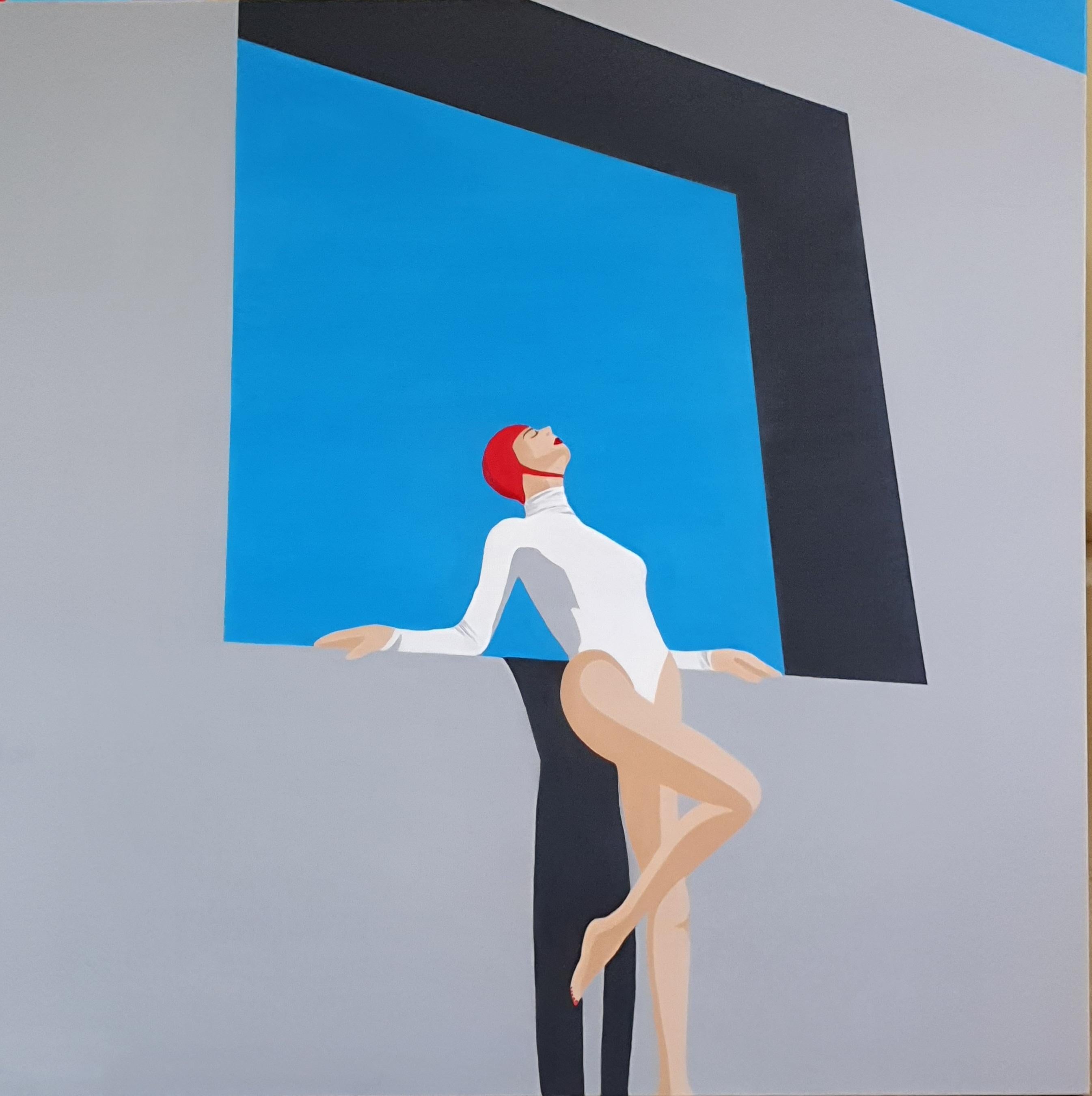 Noa Havatzelet Figurative Painting - Blue sky - contemporary minimalist painting