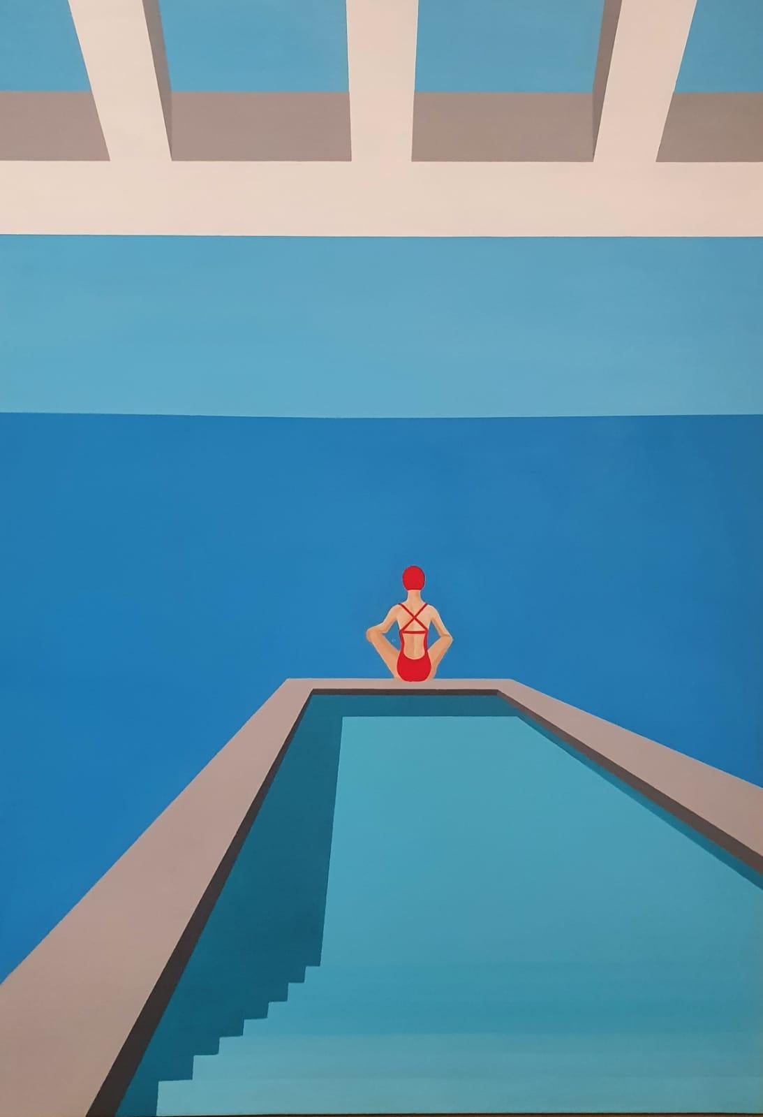 Noa Havatzelet Landscape Painting - Meditation - contemporary minimalist painting