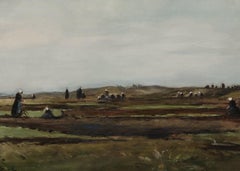 Watercolor Peasant Women Working in the Fields Frans SMISSAERT 1862 - 1944