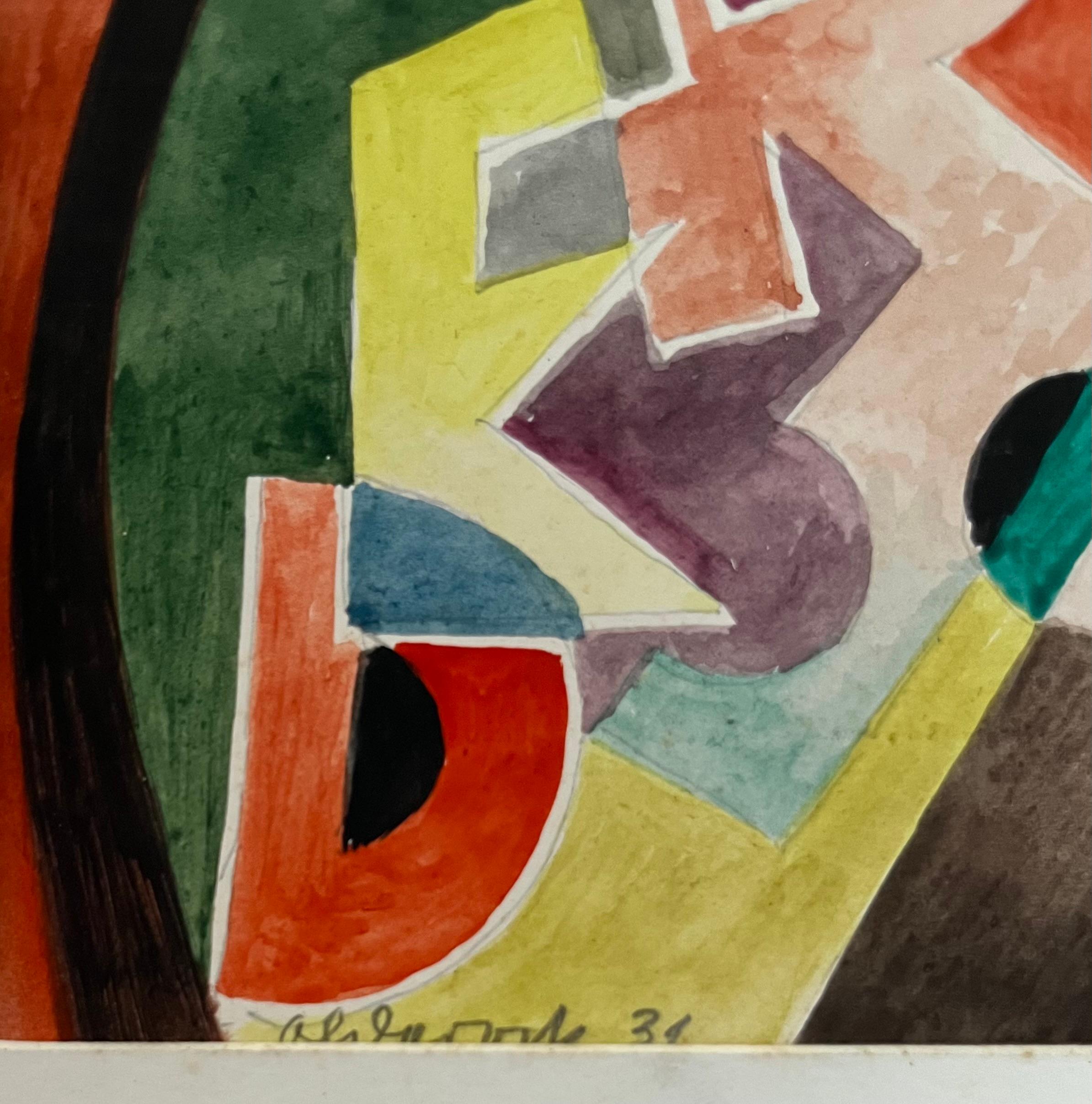 Abstrakte Komposition (Schwarz), Abstract Drawing, von Max Olderock