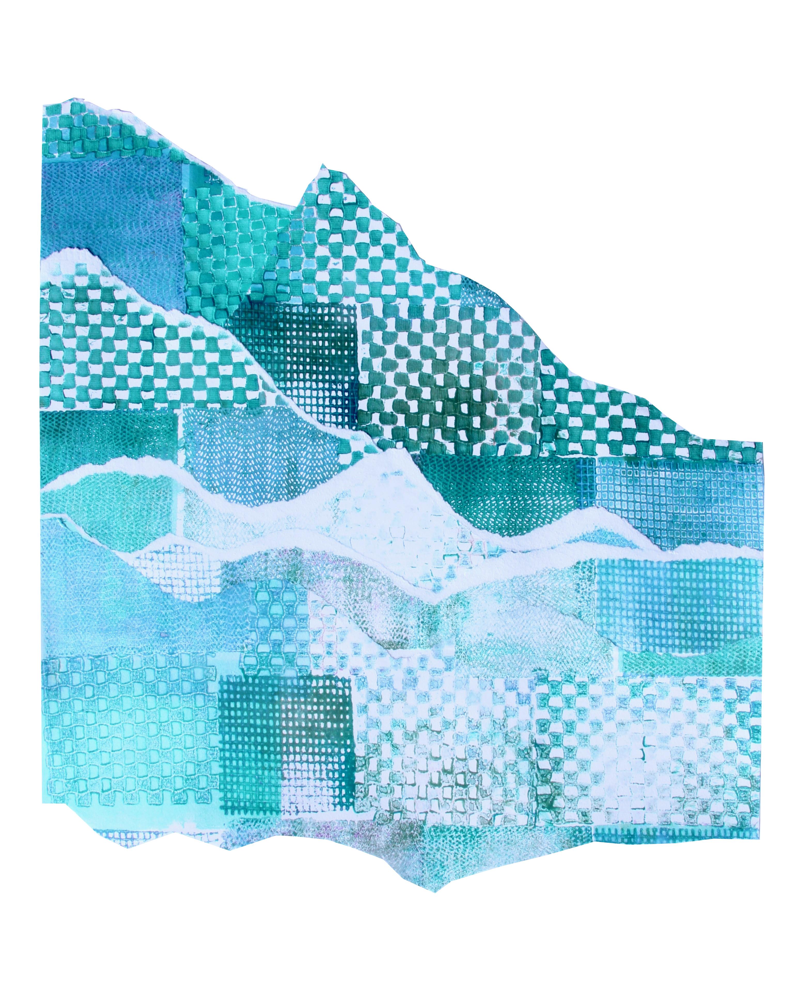 Montagne patchwork - Art Astratto di Sarah Sczepanski