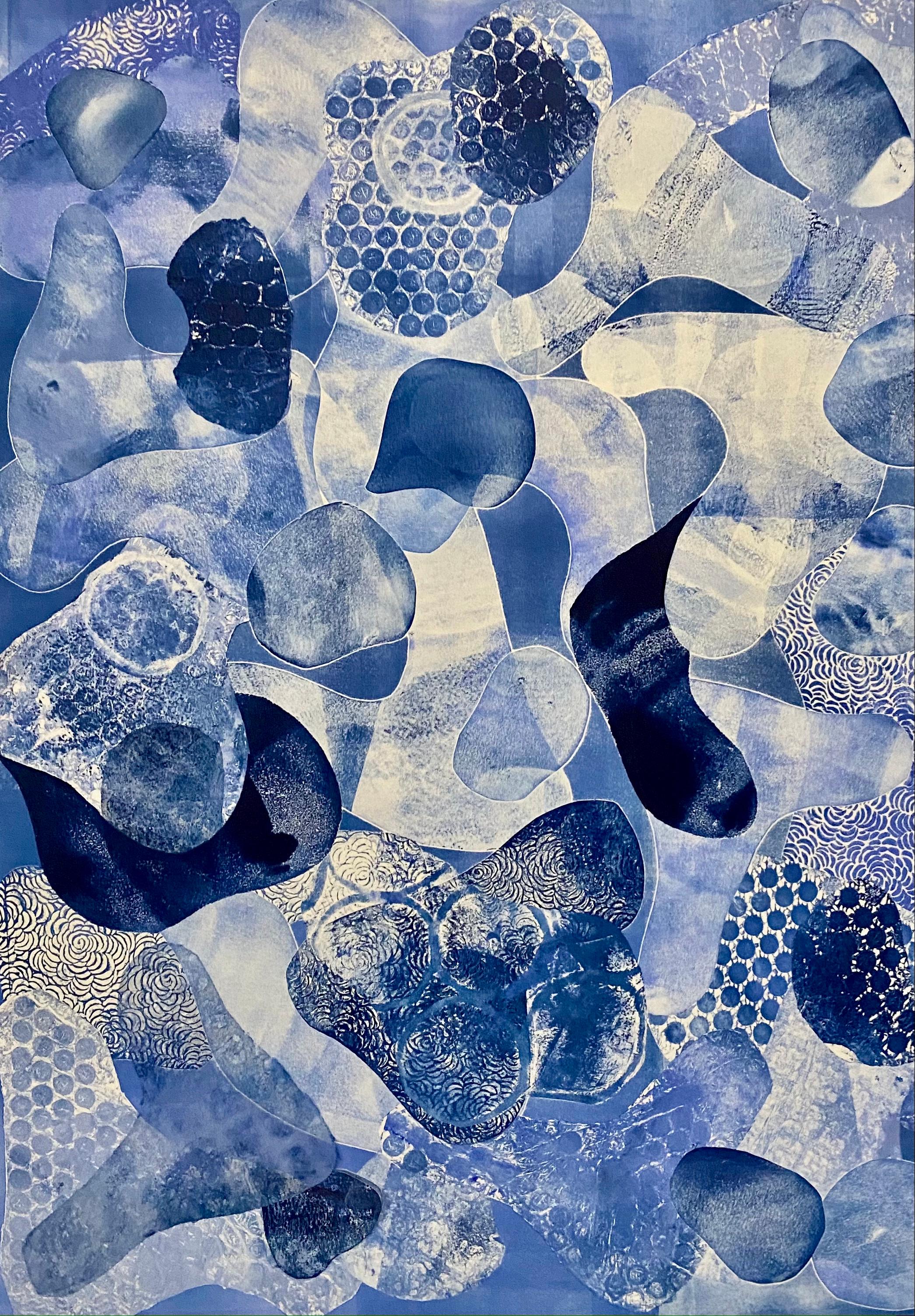 Swelling Blues - Painting by Sarah Sczepanski