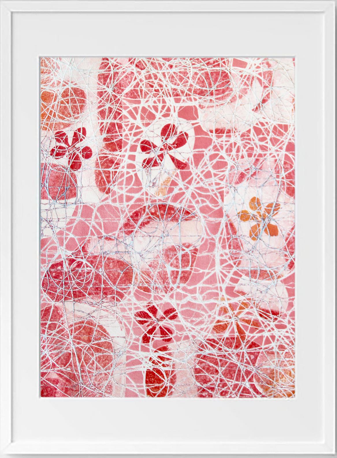 Lace Flowers - Abstract Painting by Sarah Sczepanski