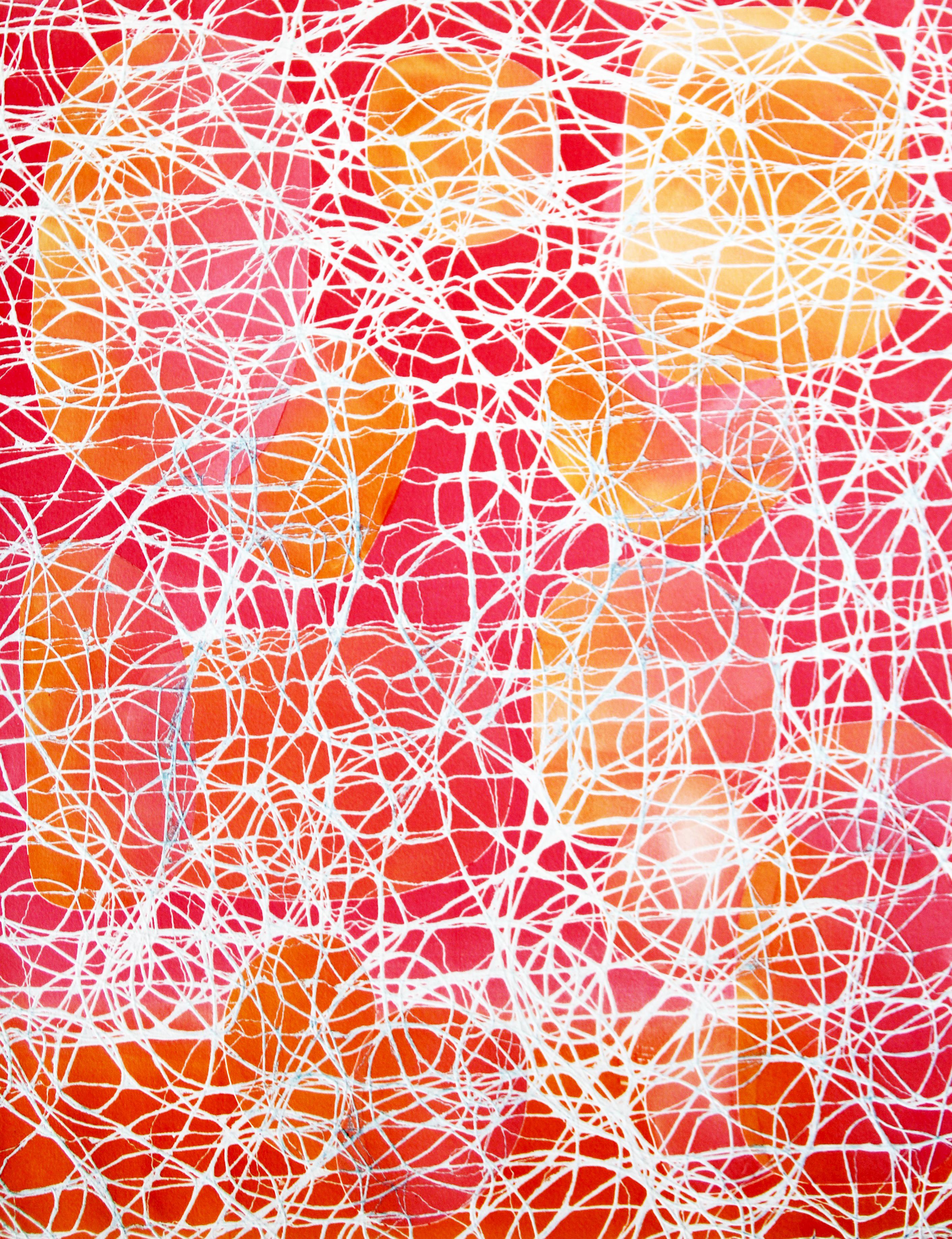 Monotype original réalisé à partir d'objets et de textures trouvés. J'utilise des objets trouvés de formes et de textures variées dans mes tirages originaux pour donner de la profondeur et de la texture au monotype. Tous mes monotypes sont des
