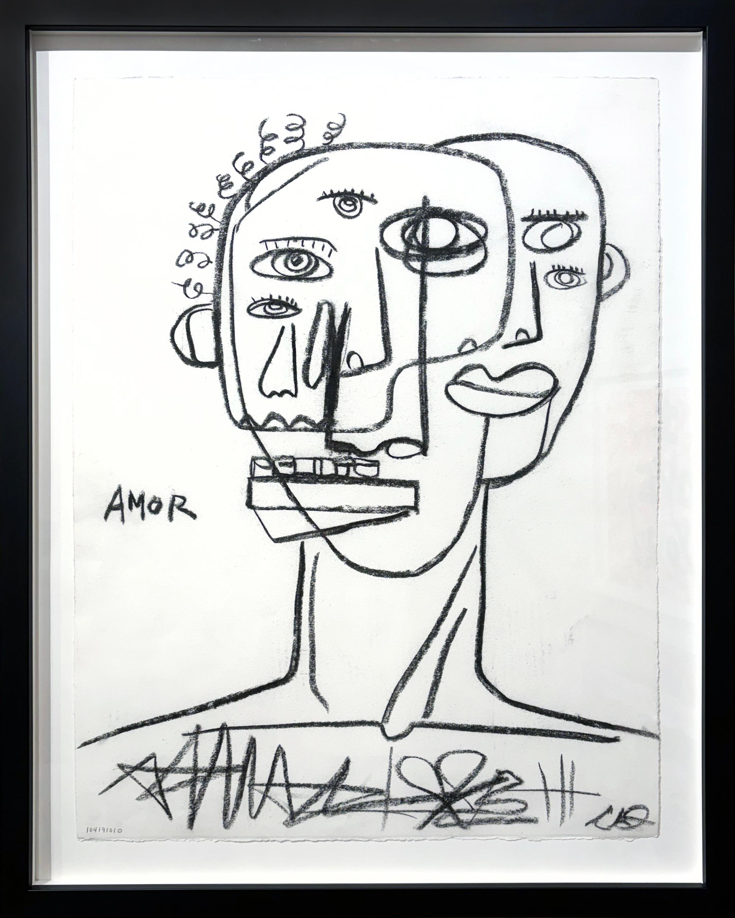 Clarence James, "Amor" unique drawing on paper