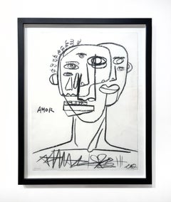 Clarence James, "Amor" dibujo único sobre papel