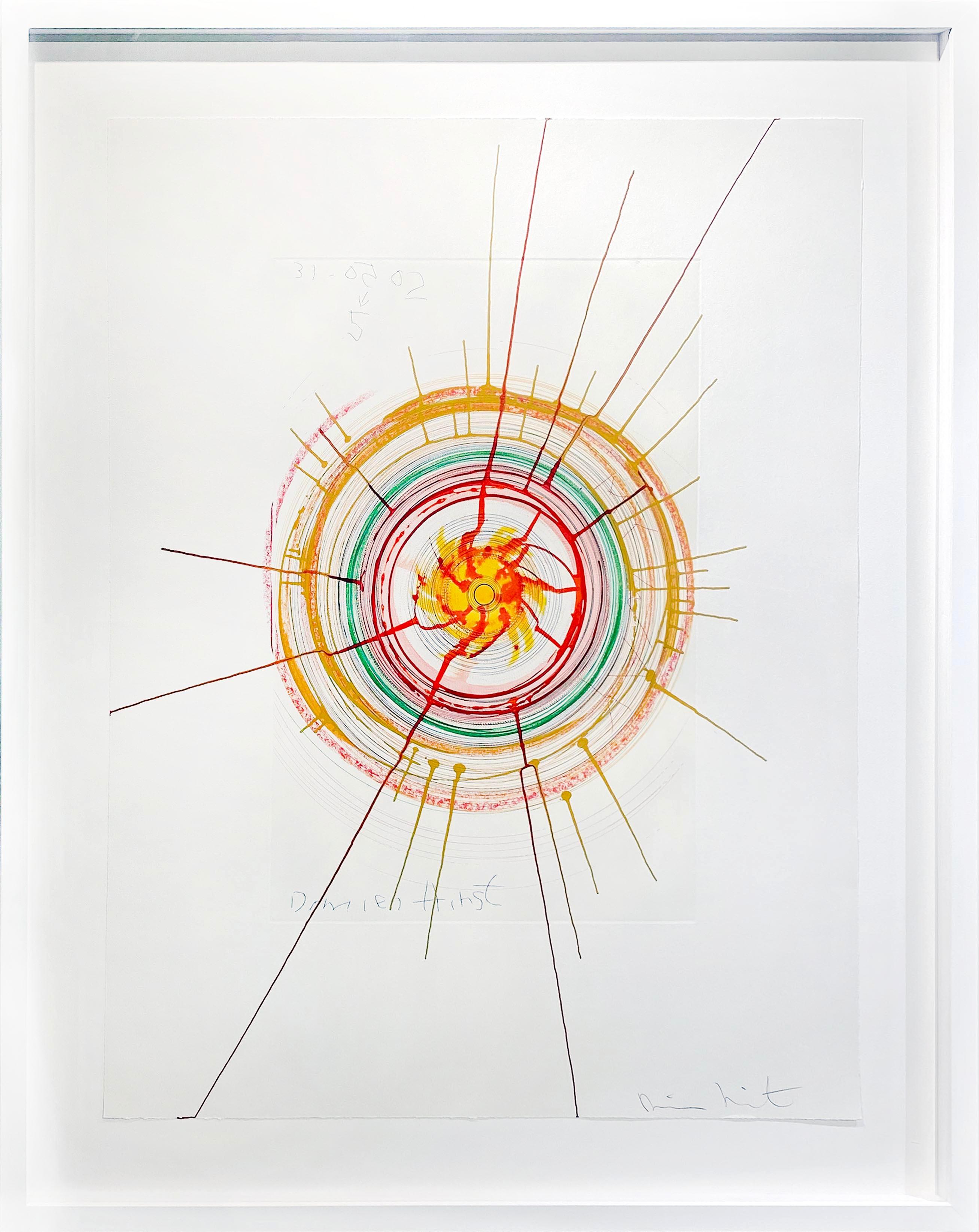Damien Hirst Abstract Drawing - In A Spin (Unique) - My Way