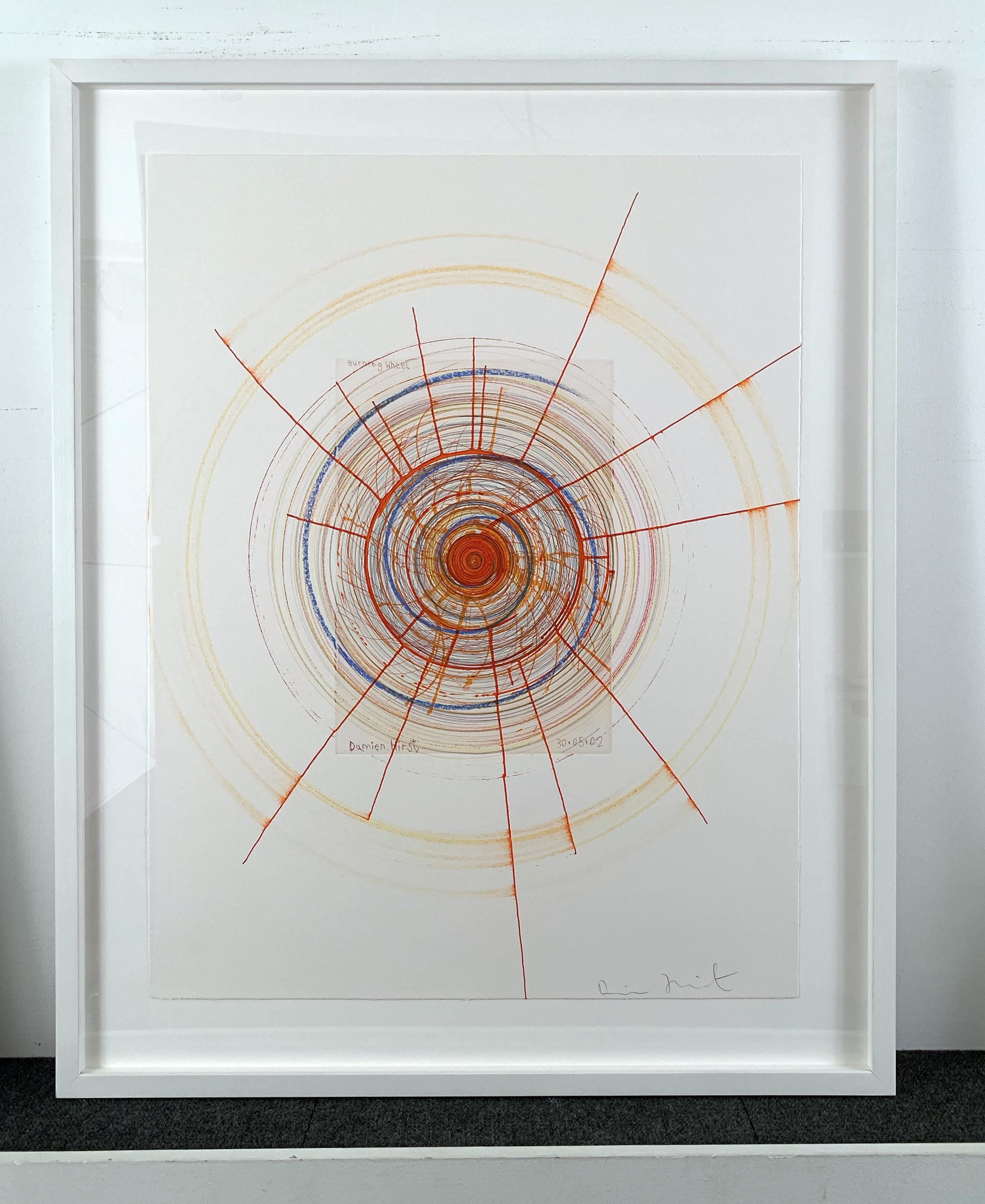 In A Spin (Unique) Burning Wheel  - Art by Damien Hirst