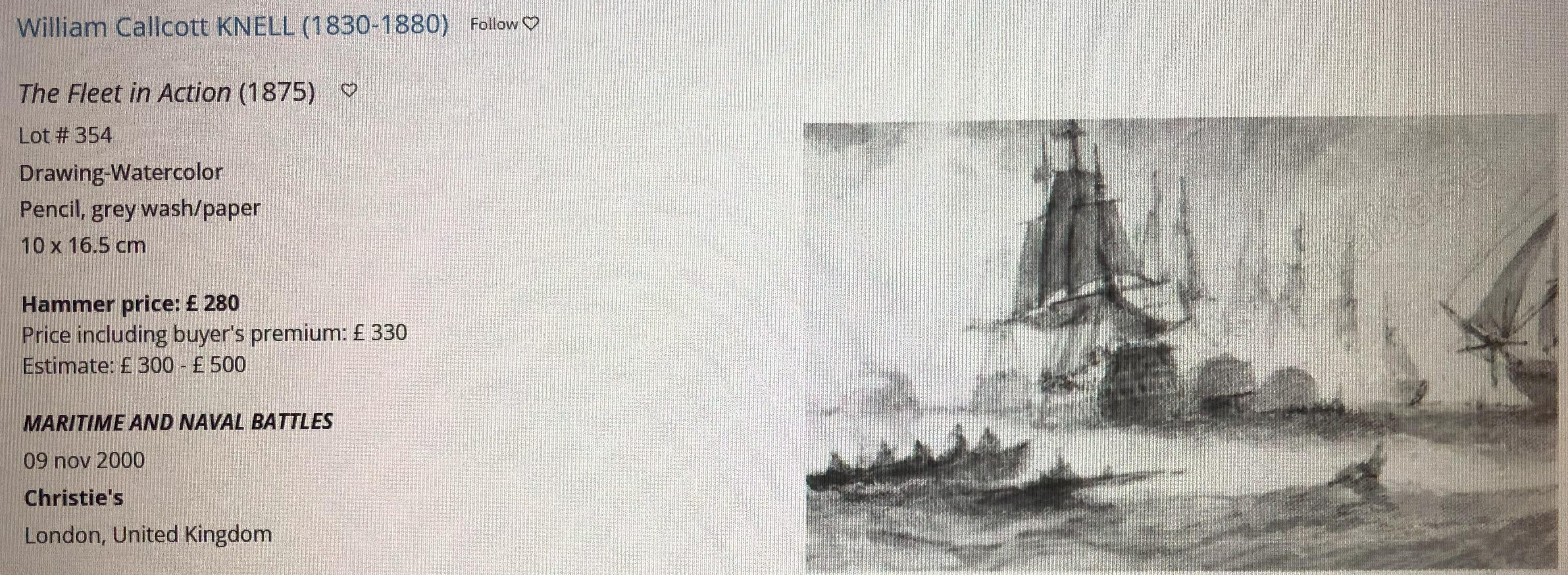 William Calcott Knell, 1830-1880, è stato un pittore britannico di soggetti marittimi. Suo padre era William Adolphus Knell (1801-1875), anch'egli pittore marittimo, che influenzò il figlio per quanto riguarda il soggetto, il modo e l'identità delle