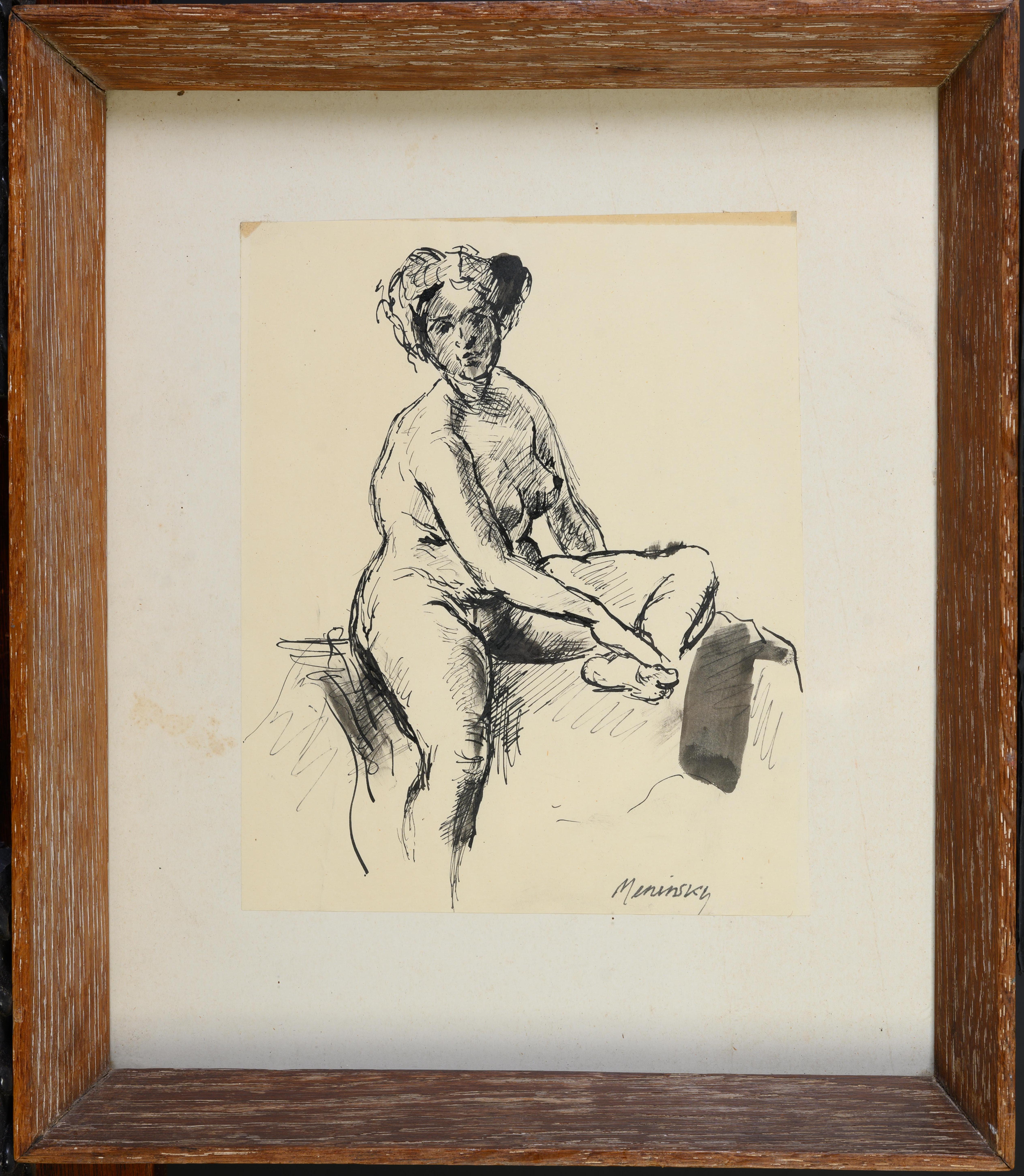 Portrait Bernard Meninsky - Nu assis